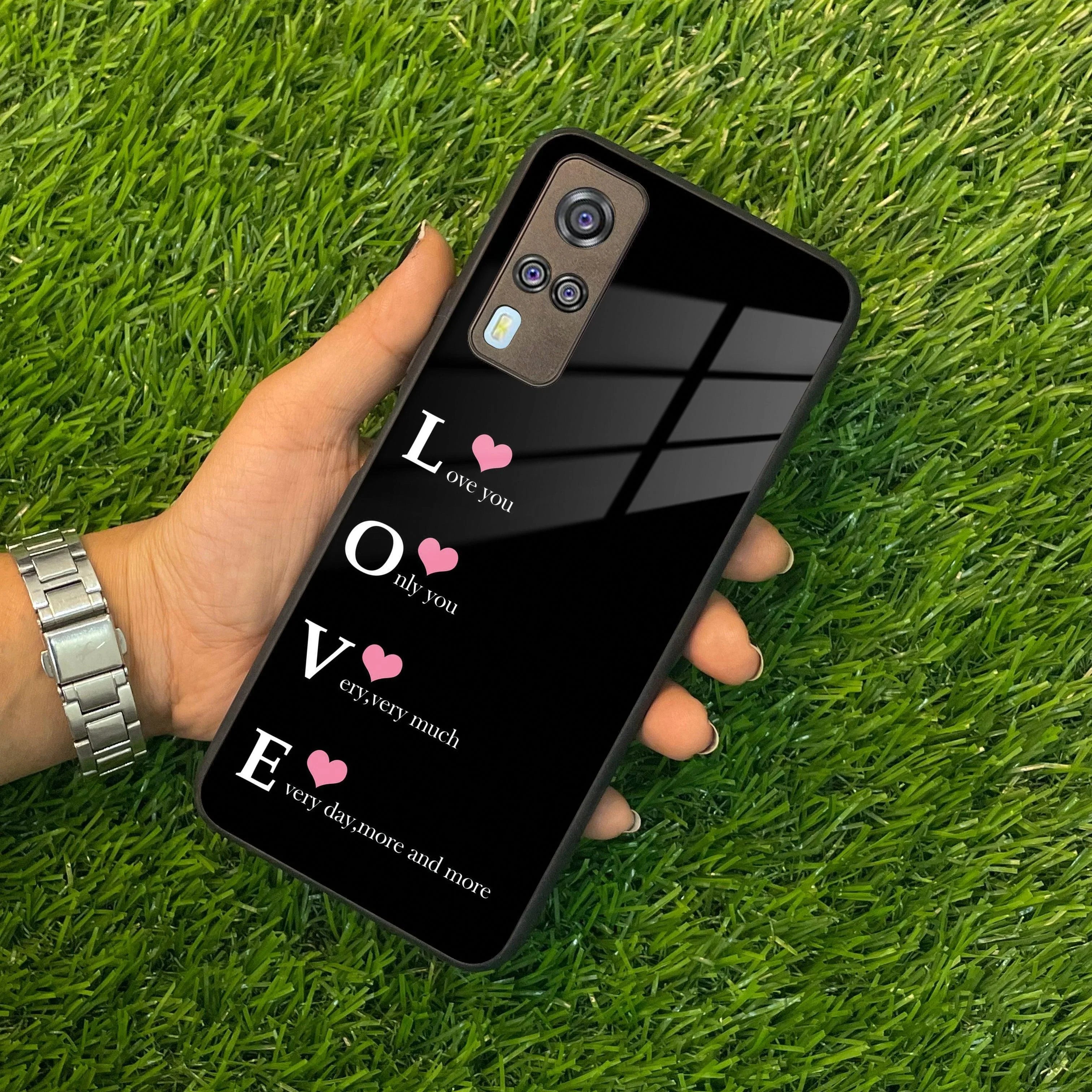 Love Glass Case Cover For Vivo - ShopOnCliQ