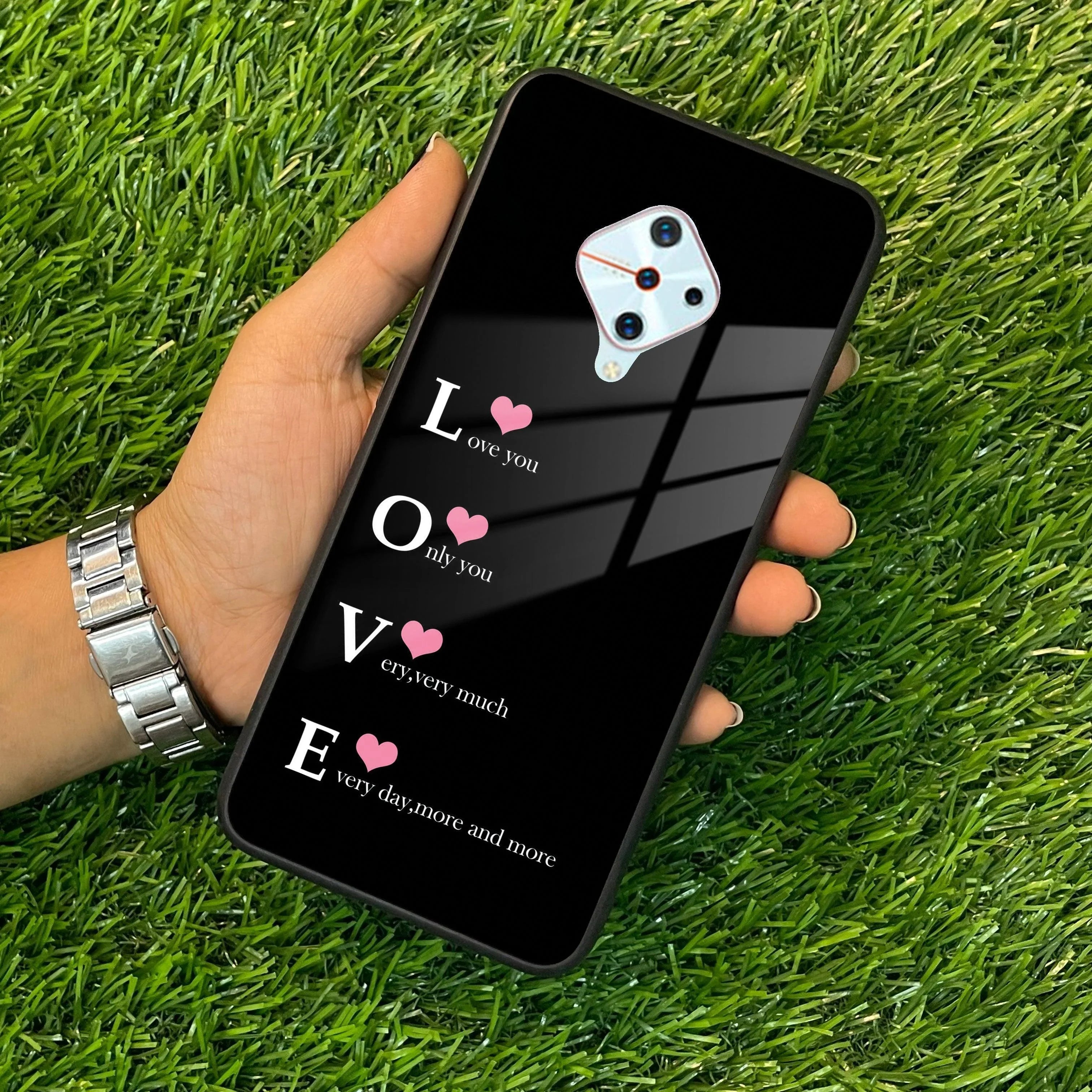 Love Glass Case Cover For Vivo - ShopOnCliQ