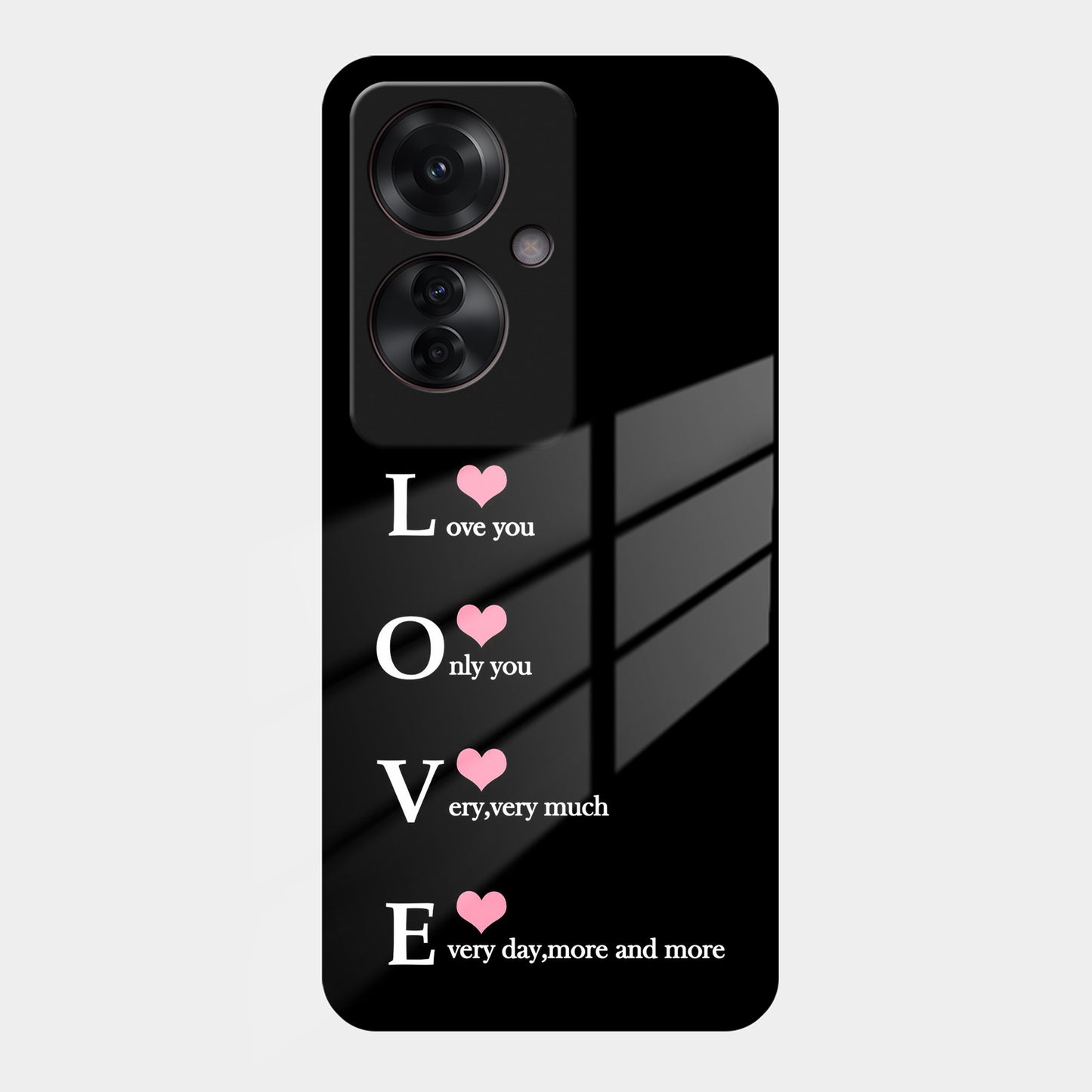 Love Glass Case Cover For Oppo
