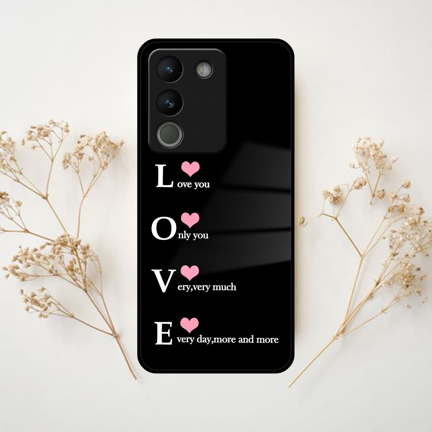 Love Glass Case Cover For Vivo