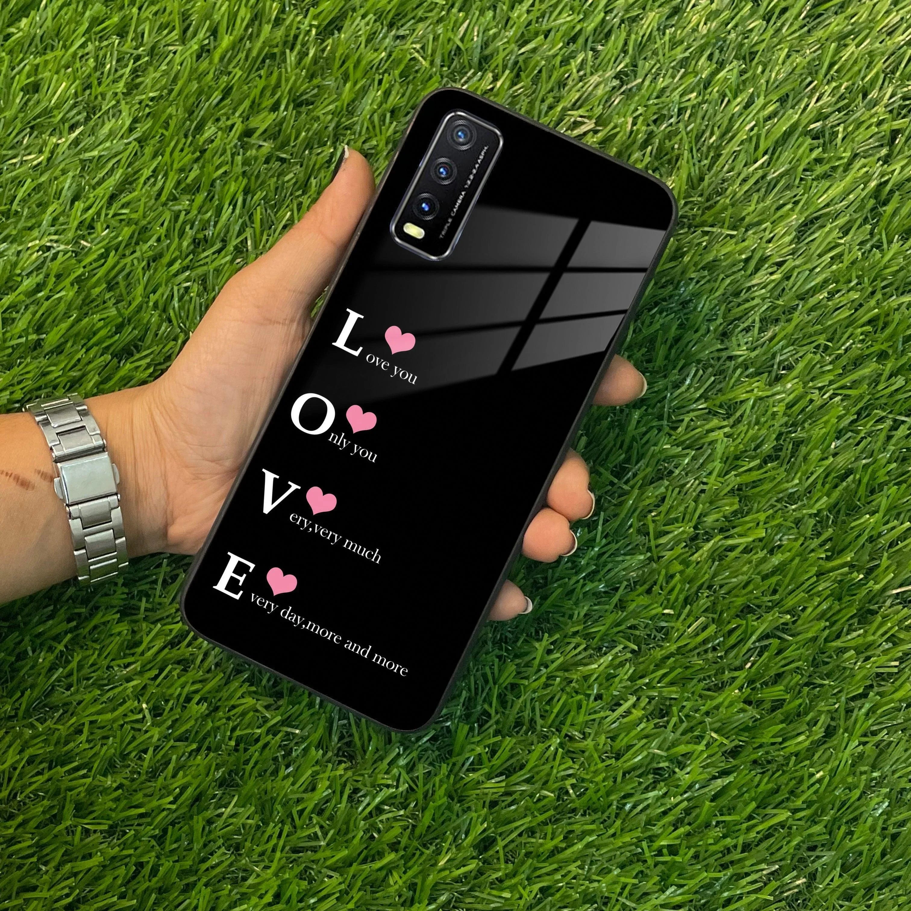 Love Glass Case Cover For Vivo - ShopOnCliQ