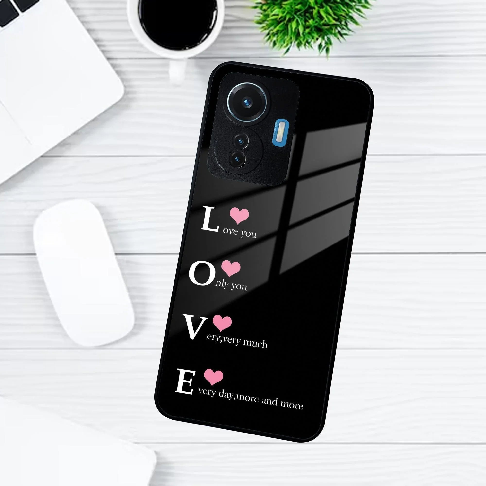 Love Glass Case Cover For Vivo - ShopOnCliQ