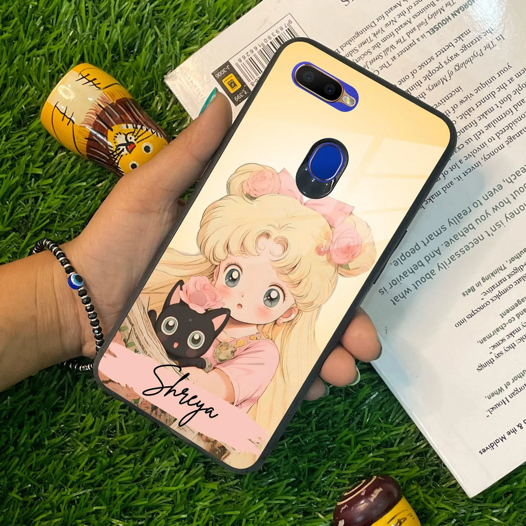 Lovely Sailor Moon Customize Glass Case Cover For Oppo - ShopOnCliQ