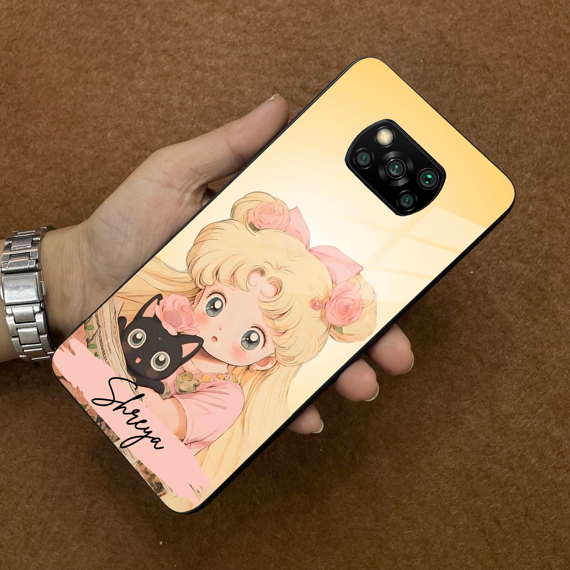 Lovely Sailor Moon Customize Glass Case Cover For Poco - ShopOnCliQ