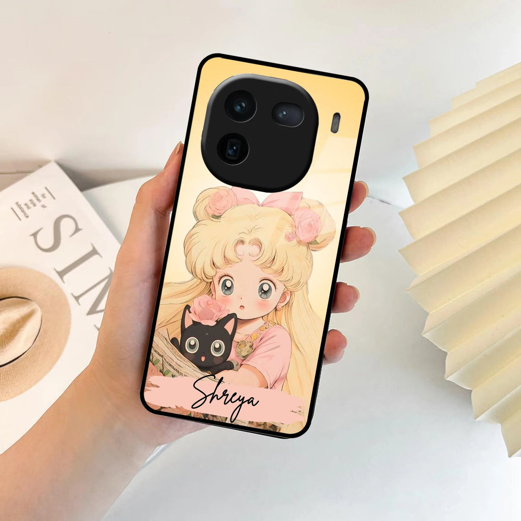 Lovely Sailor Moon Customize Glass Case Cover For Vivo - ShopOnCliQ