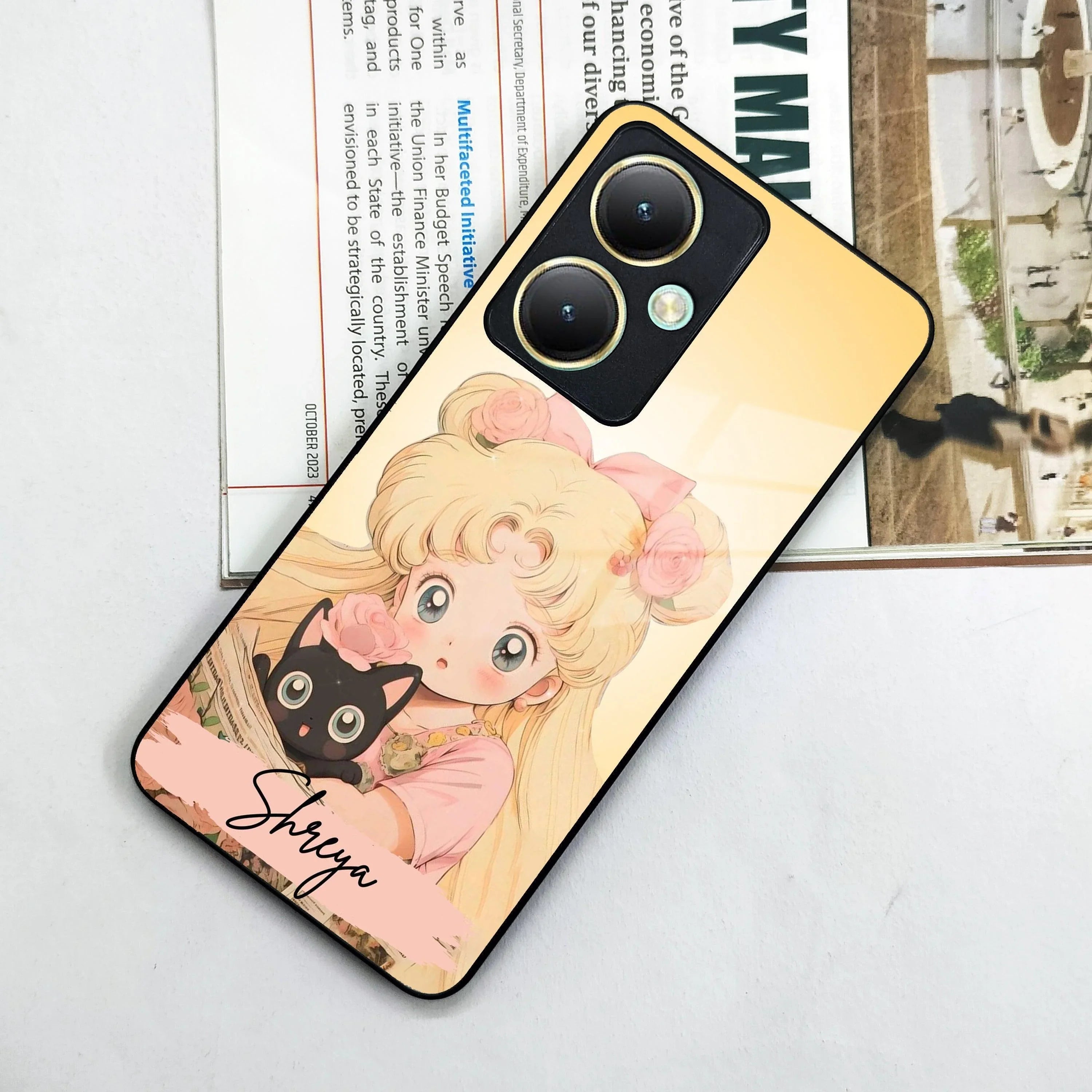 Lovely Sailor Moon Customize Glass Case Cover For Vivo - ShopOnCliQ