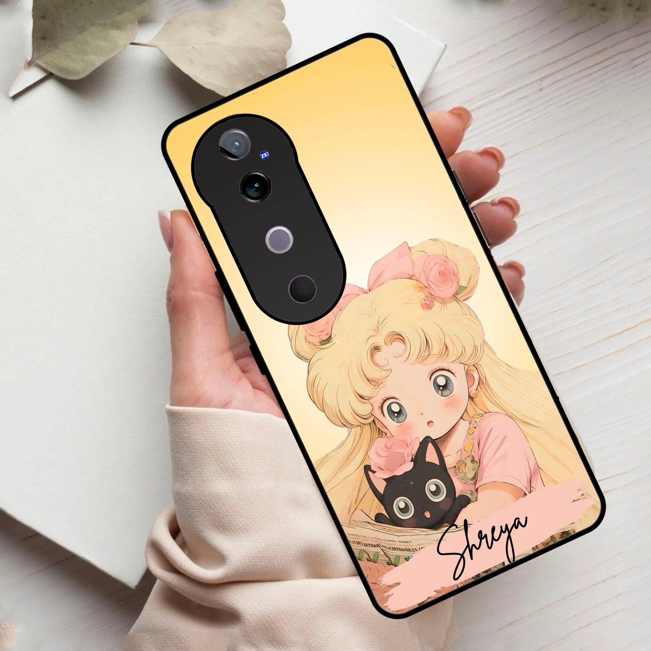 Lovely Sailor Moon Customize Glass Case Cover For Vivo - ShopOnCliQ