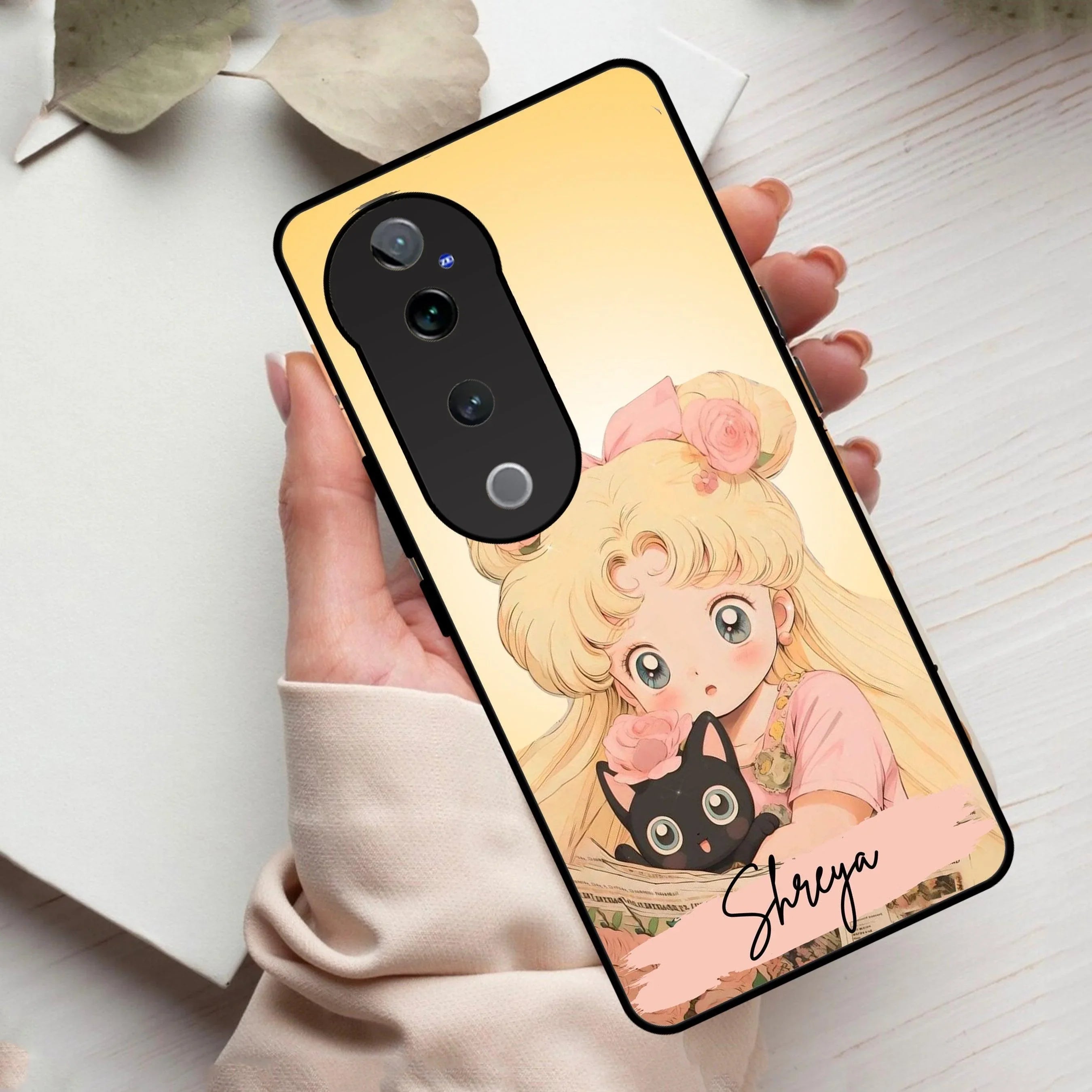 Lovely Sailor Moon Customize Glass Case Cover For Vivo - ShopOnCliQ
