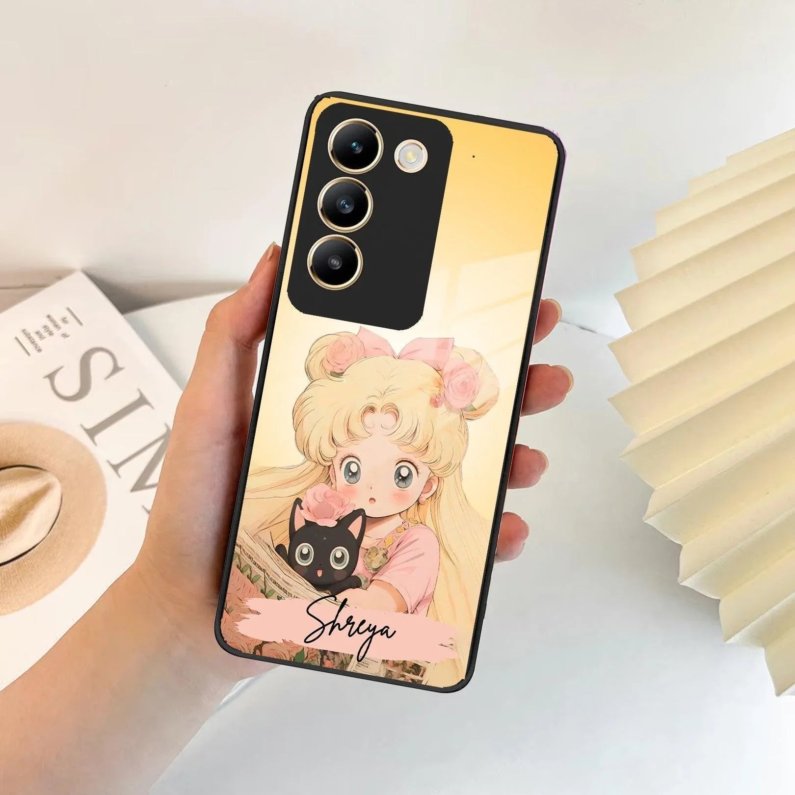 Lovely Sailor Moon Customize Glass Case Cover For Vivo - ShopOnCliQ