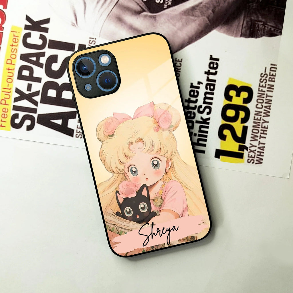 Lovely Sailor Moon Customize Glass Case Cover For iPhone - ShopOnCliQ