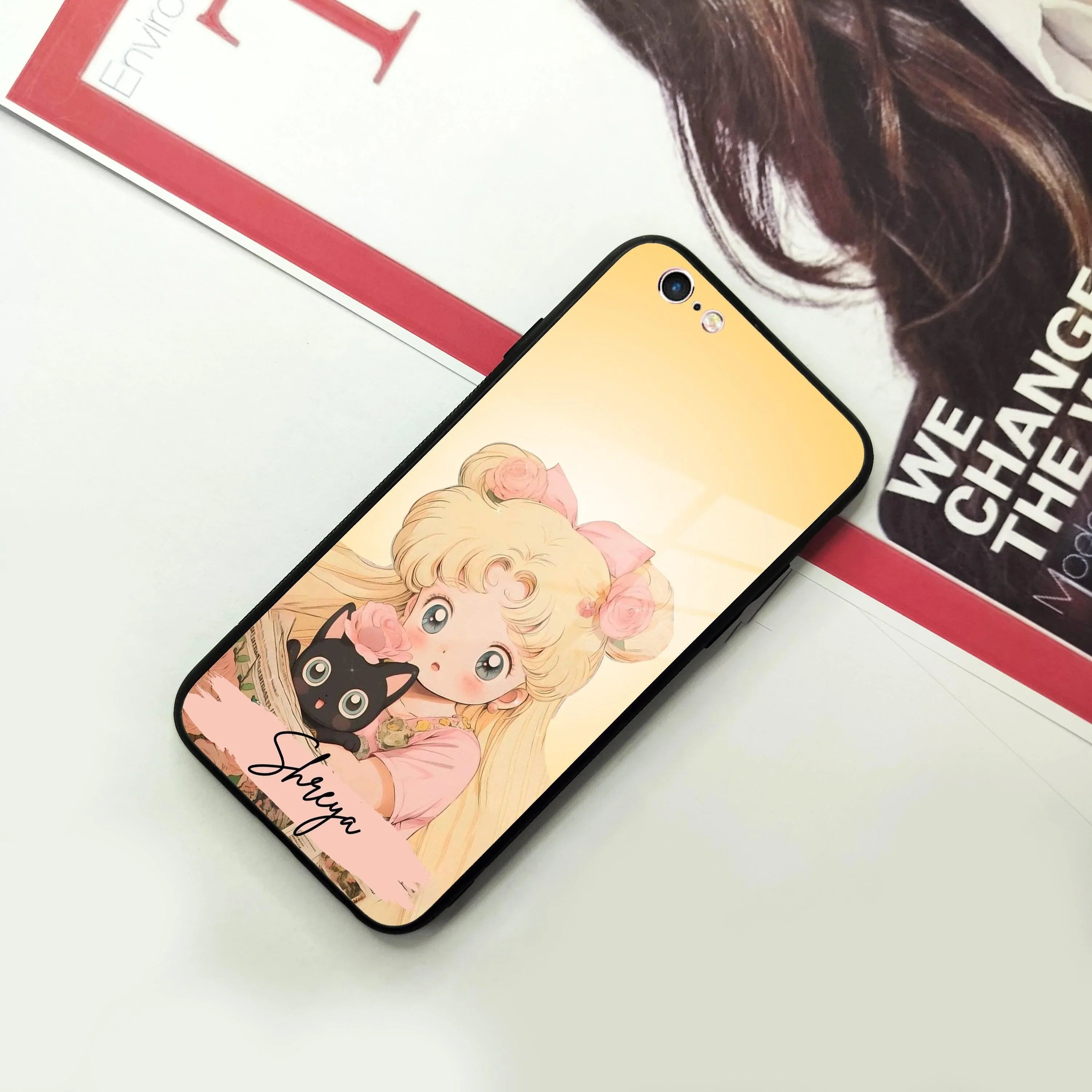 Lovely Sailor Moon Customize Glass Case Cover For iPhone - ShopOnCliQ