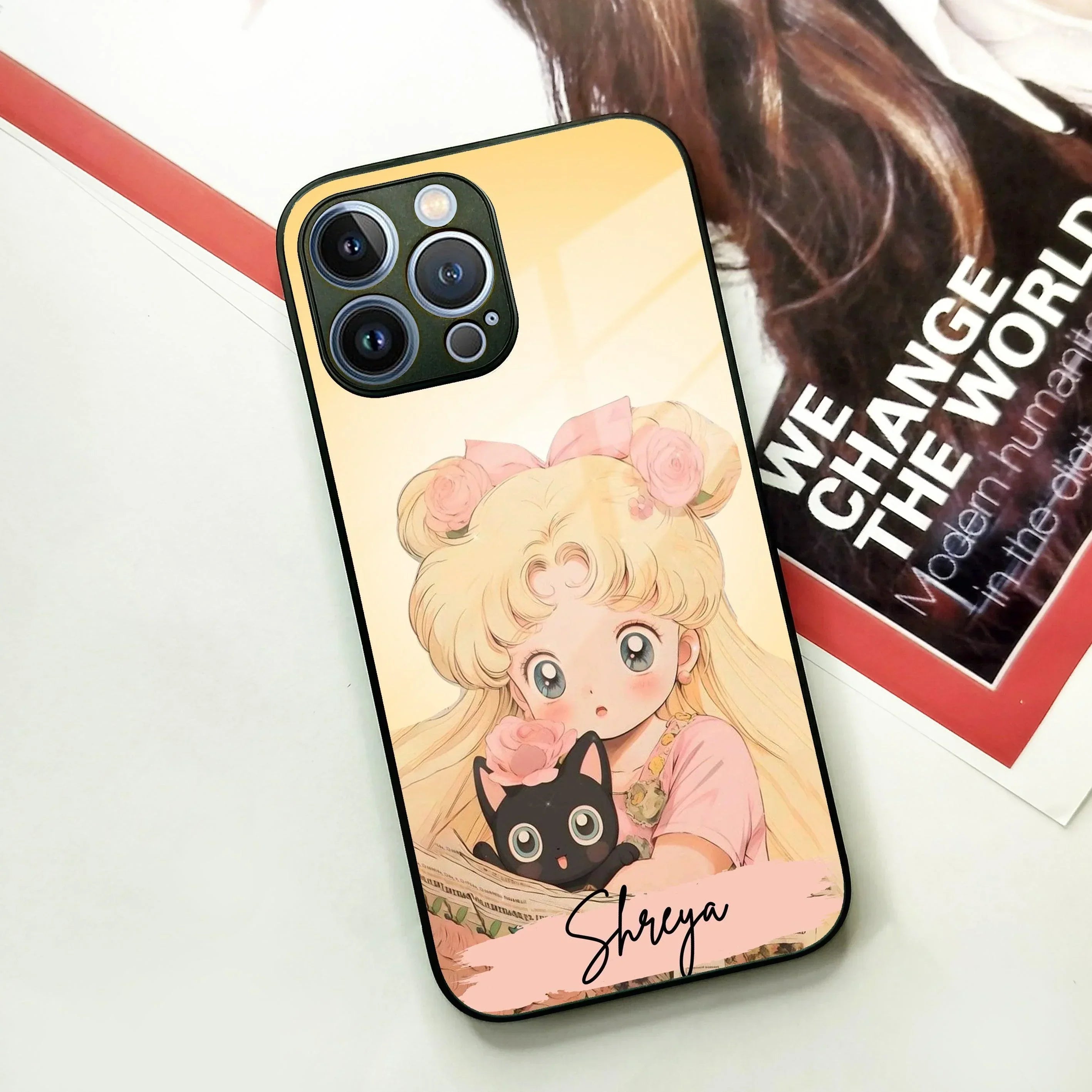 Lovely Sailor Moon Customize Glass Case Cover For iPhone - ShopOnCliQ