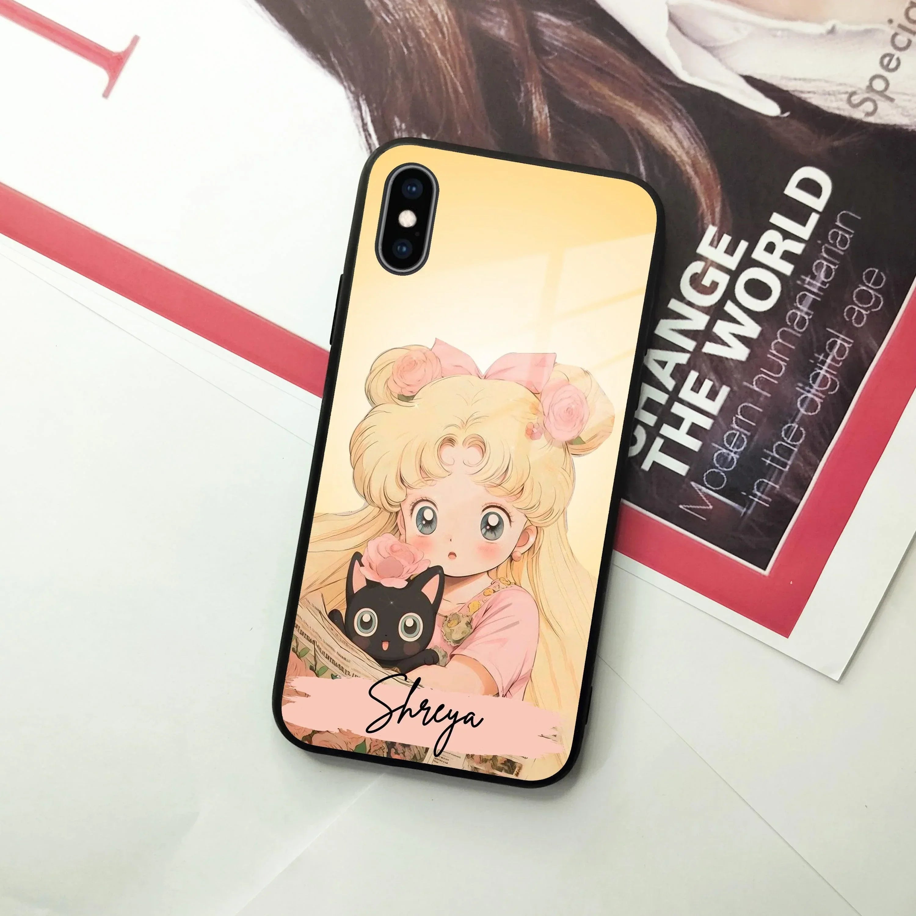 Lovely Sailor Moon Customize Glass Case Cover For iPhone - ShopOnCliQ