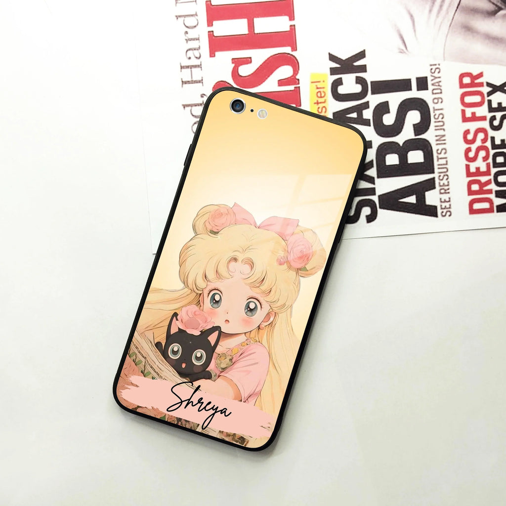 Lovely Sailor Moon Customize Glass Case Cover For iPhone - ShopOnCliQ