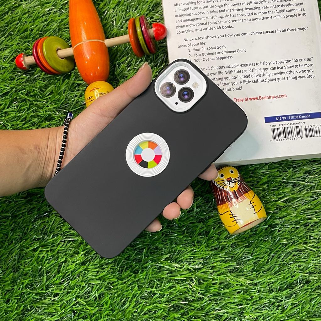 Luxury Logo Hole Candy Contrast Silicone Phone Case For iPhone - ShopOnCliQ