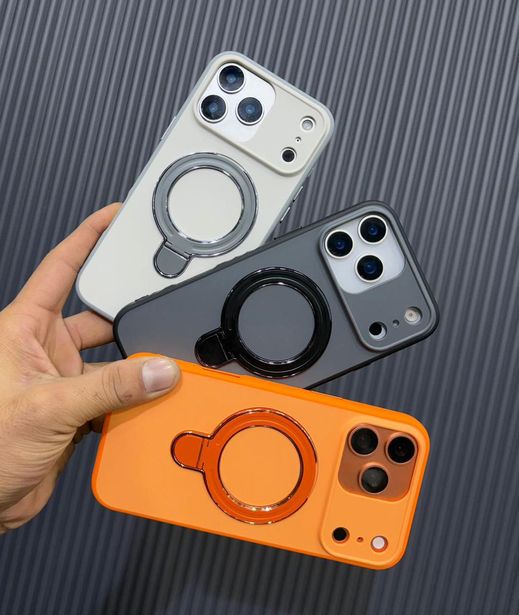 Luxury MagSafe Ring iPhone Phone Cover – Matte Finish Back Case with Camera Protection - ShopOnCliQ