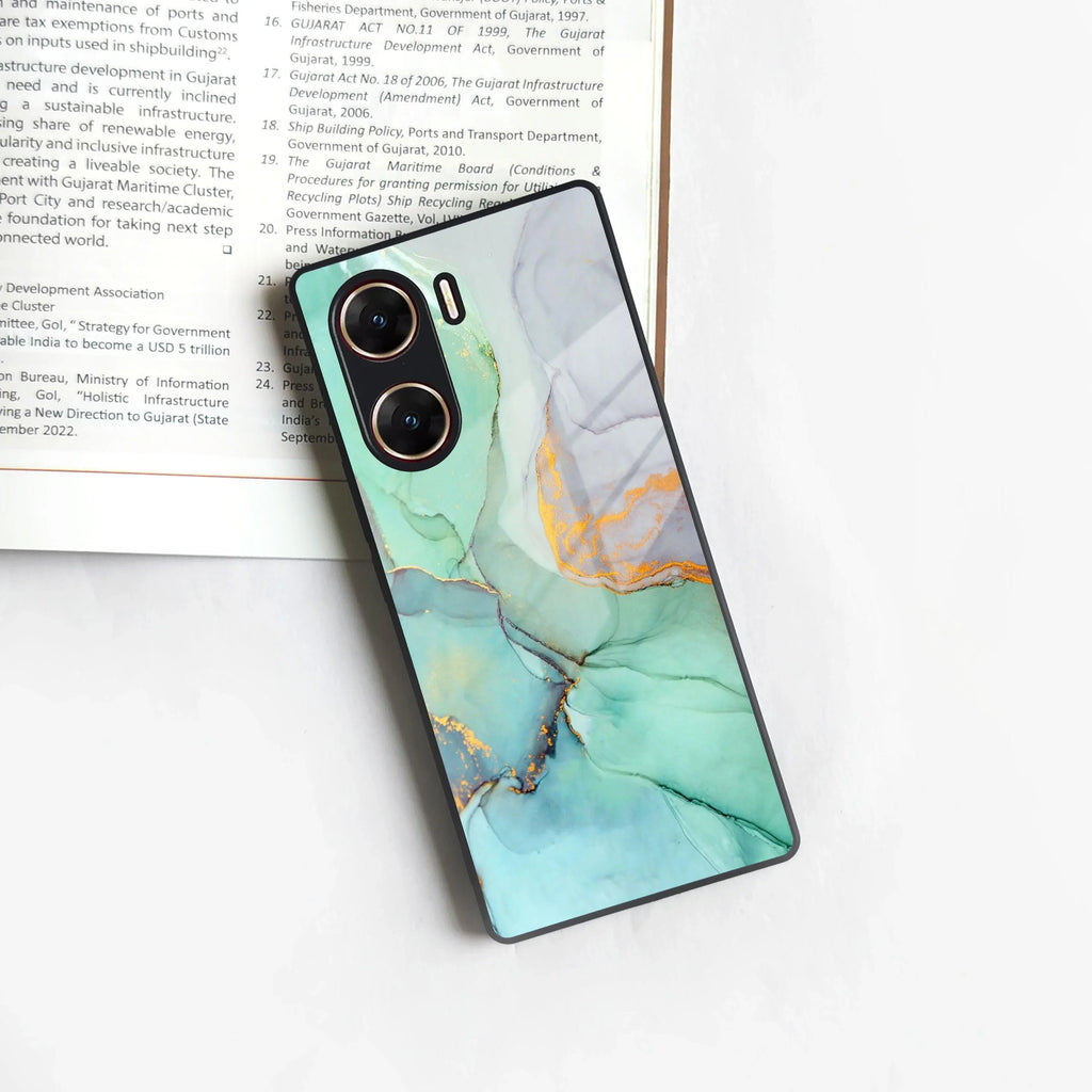 Marble Glass Finish Phone Case And Cover For Vivo - ShopOnCliQ