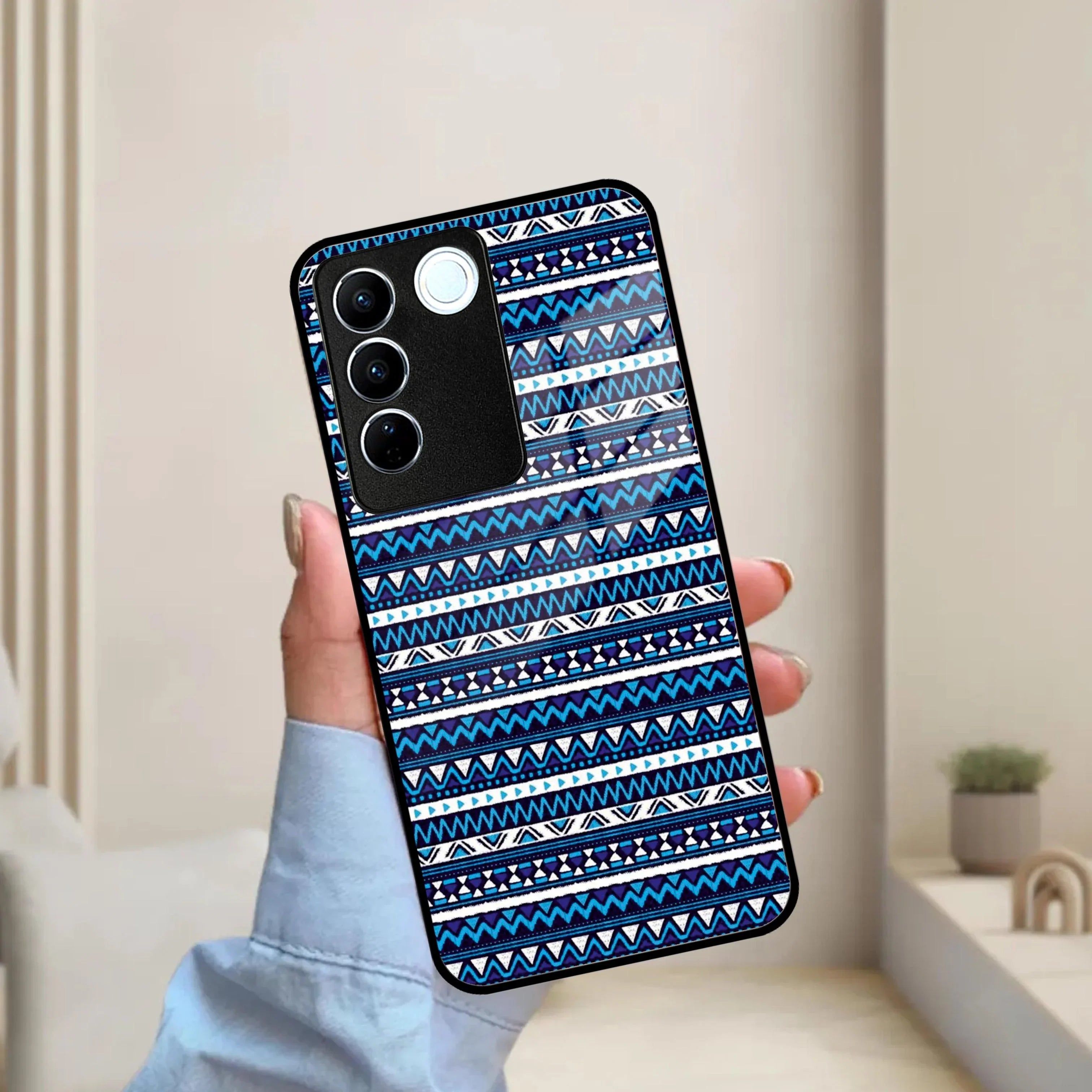 Mandala Glossy Metal Case Cover For Vivo - ShopOnCliQ