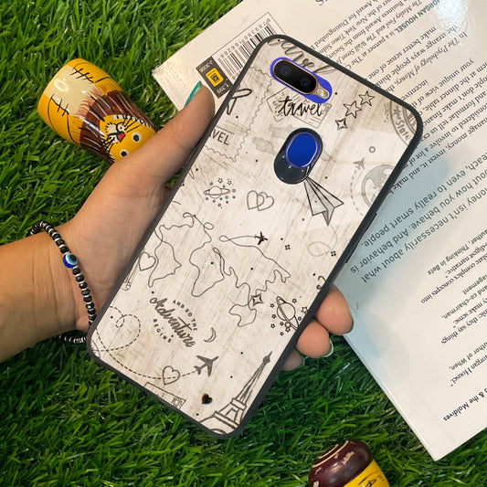 Map Mania Glass Case Cover For Oppo