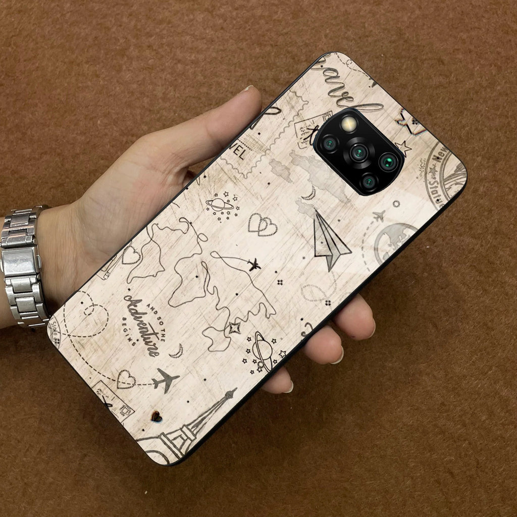 Map Mania Glass Case Cover For Poco - ShopOnCliQ