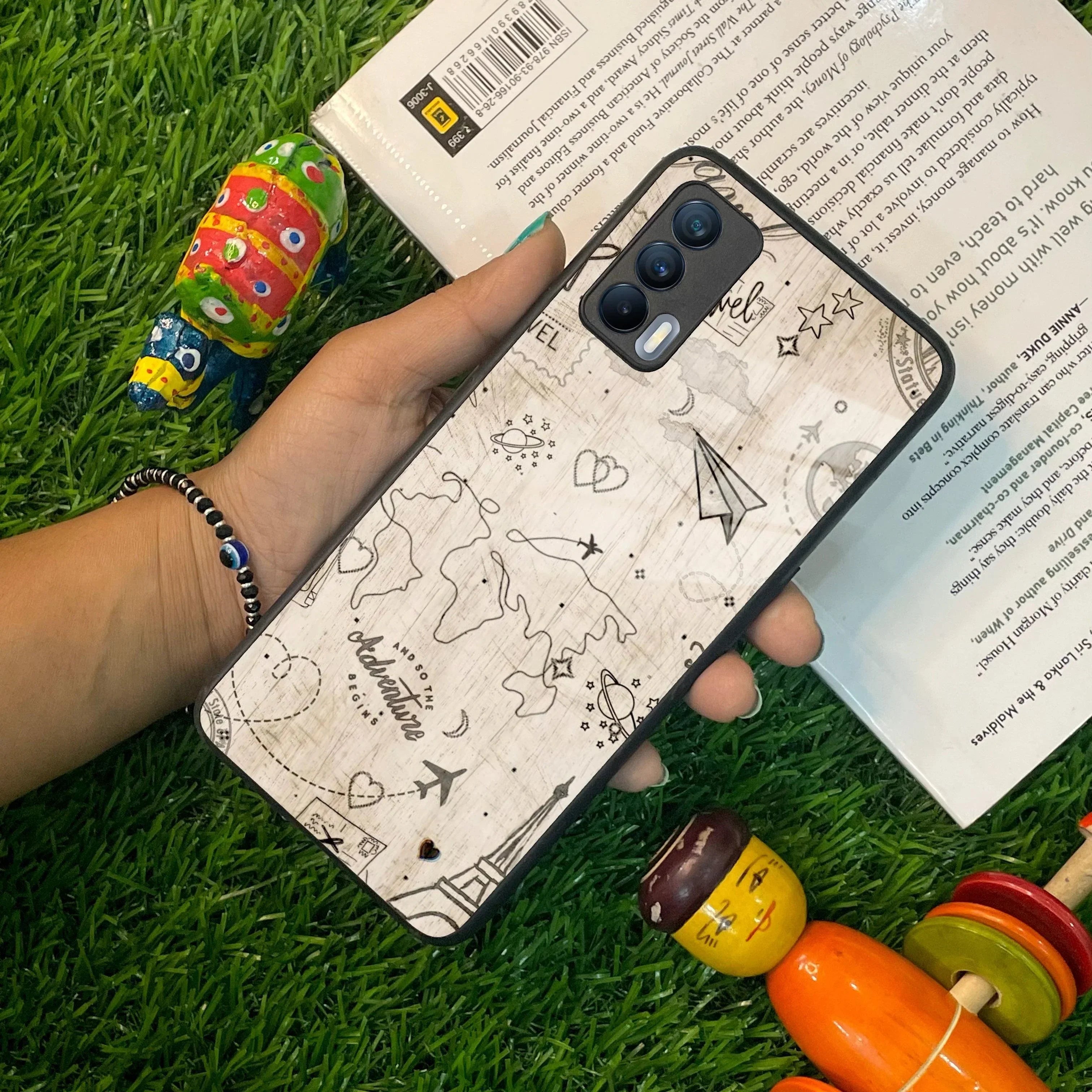Map Mania Glass Case Cover For Realme/Narzo - ShopOnCliQ