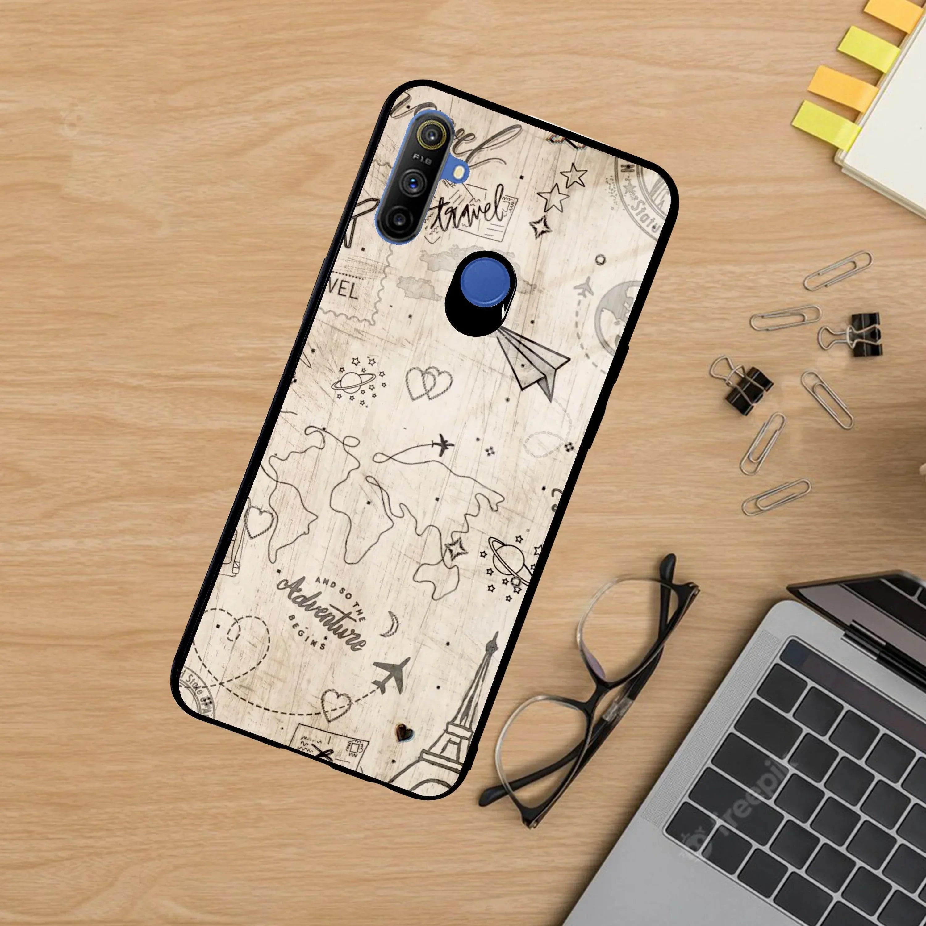 Map Mania Glass Case Cover For Realme/Narzo - ShopOnCliQ