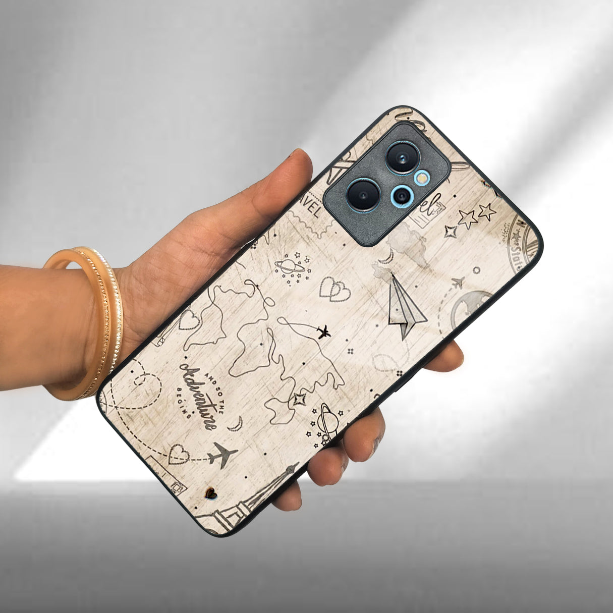 Map Mania Glass Case Cover For Realme/Narzo ShopOnCliQ