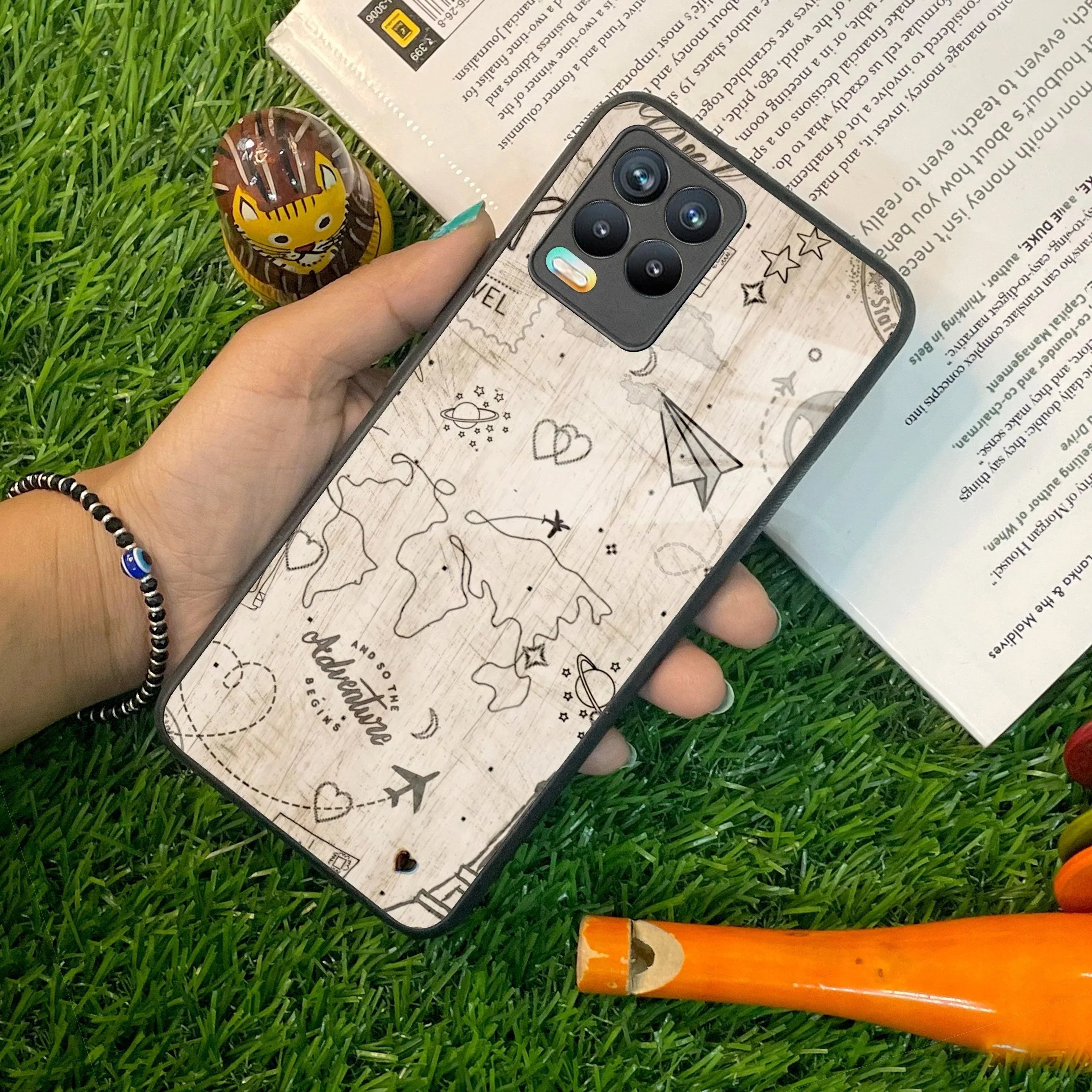 Map Mania Glass Case Cover For Realme/Narzo - ShopOnCliQ