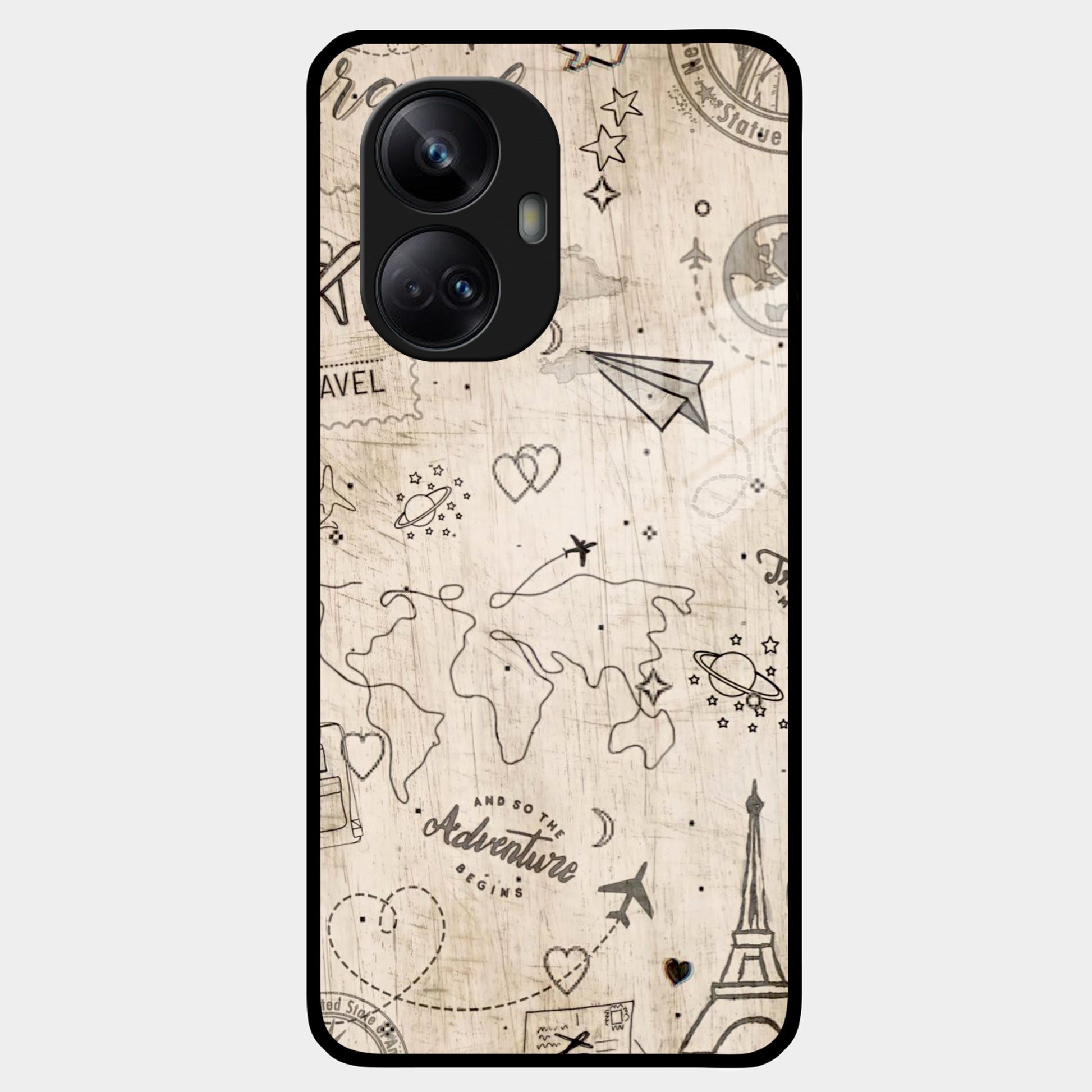 Map Mania Glass Case Cover For Realme/Narzo ShopOnCliQ