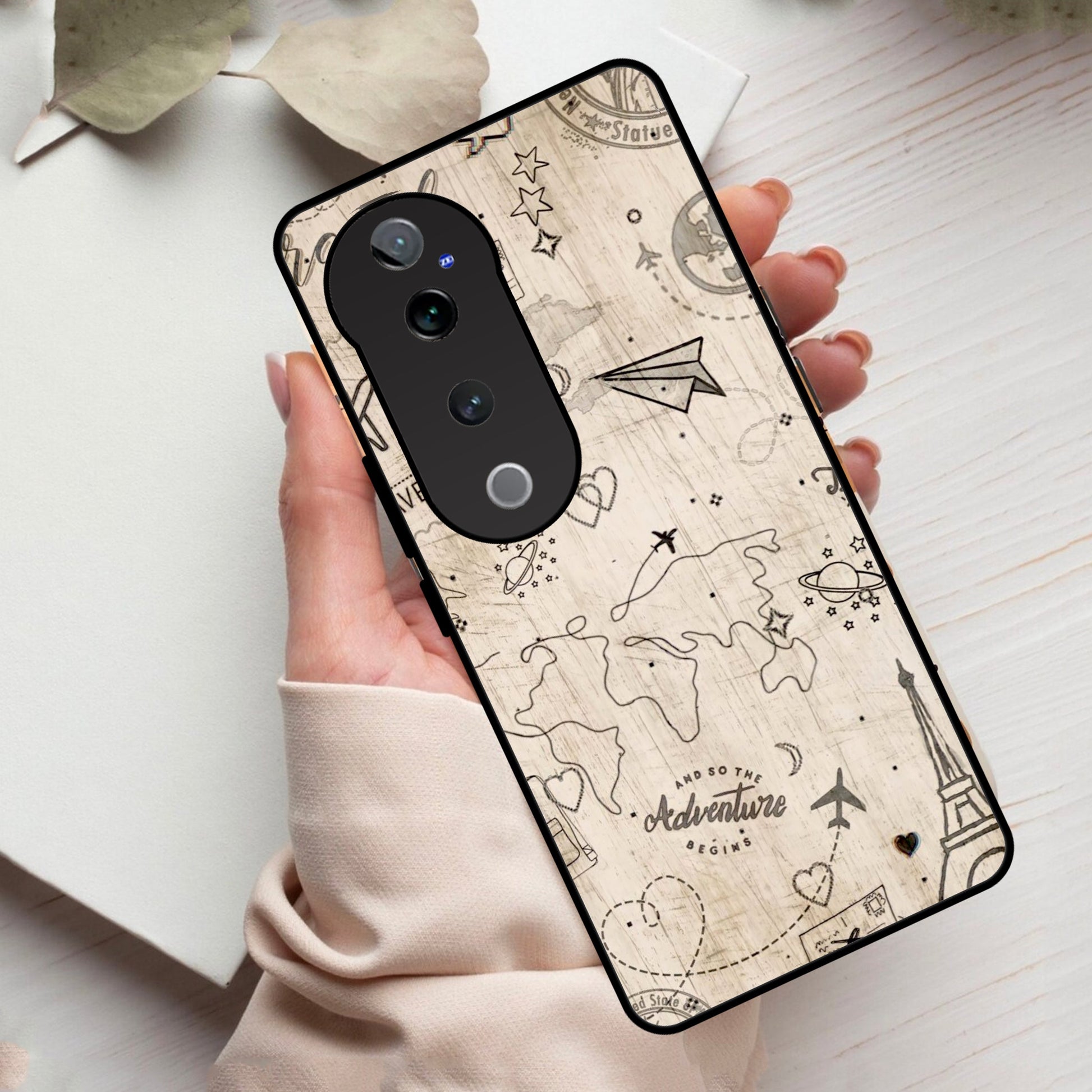 Map Mania Glass Case Cover For Vivo ShopOnCliQ