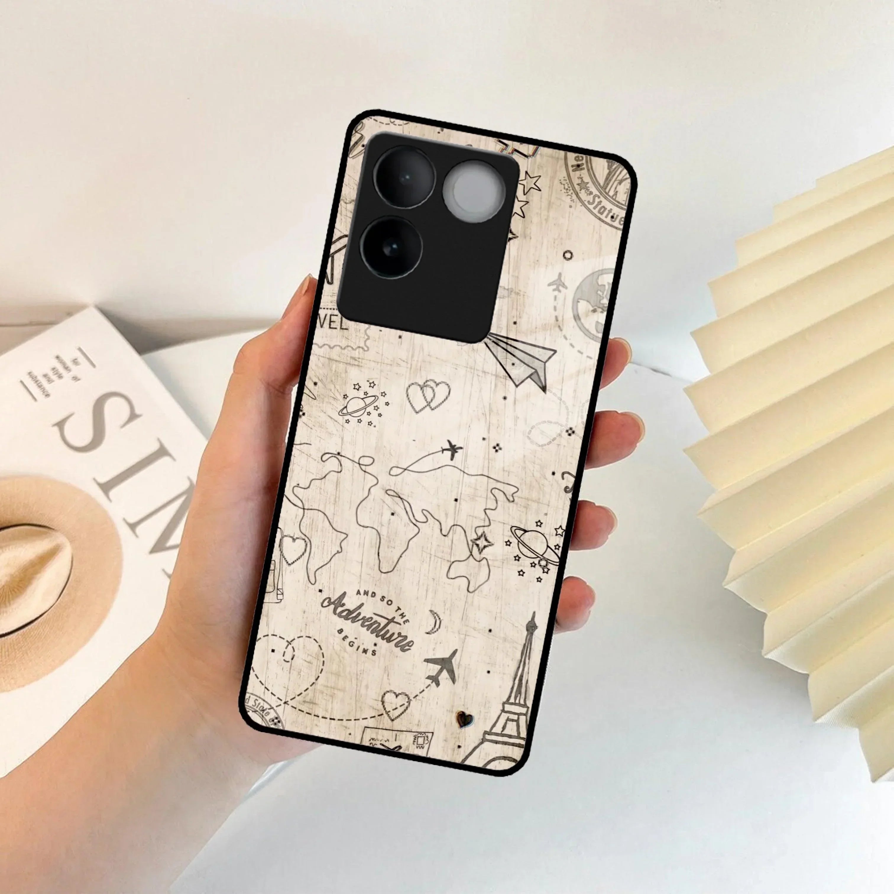 Map Mania Glass Case Cover For iQOO - ShopOnCliQ