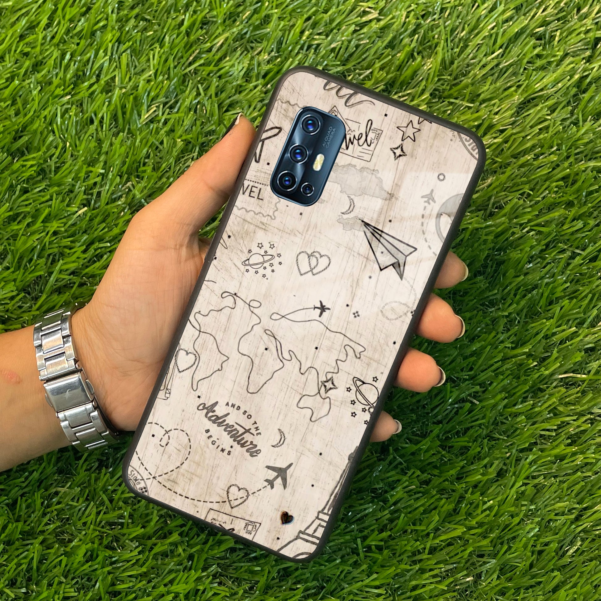 Map Mania Glass Case Cover For Vivo ShopOnCliQ