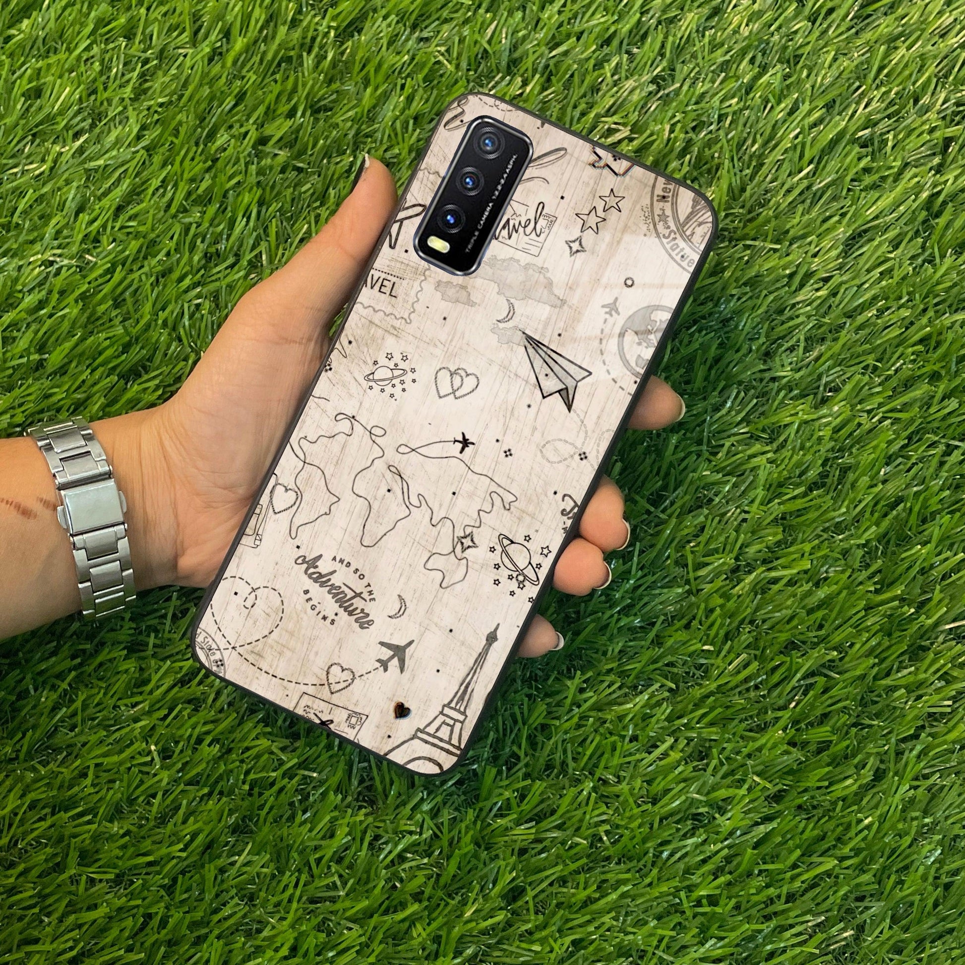 Map Mania Glass Case Cover For Vivo - ShopOnCliQ