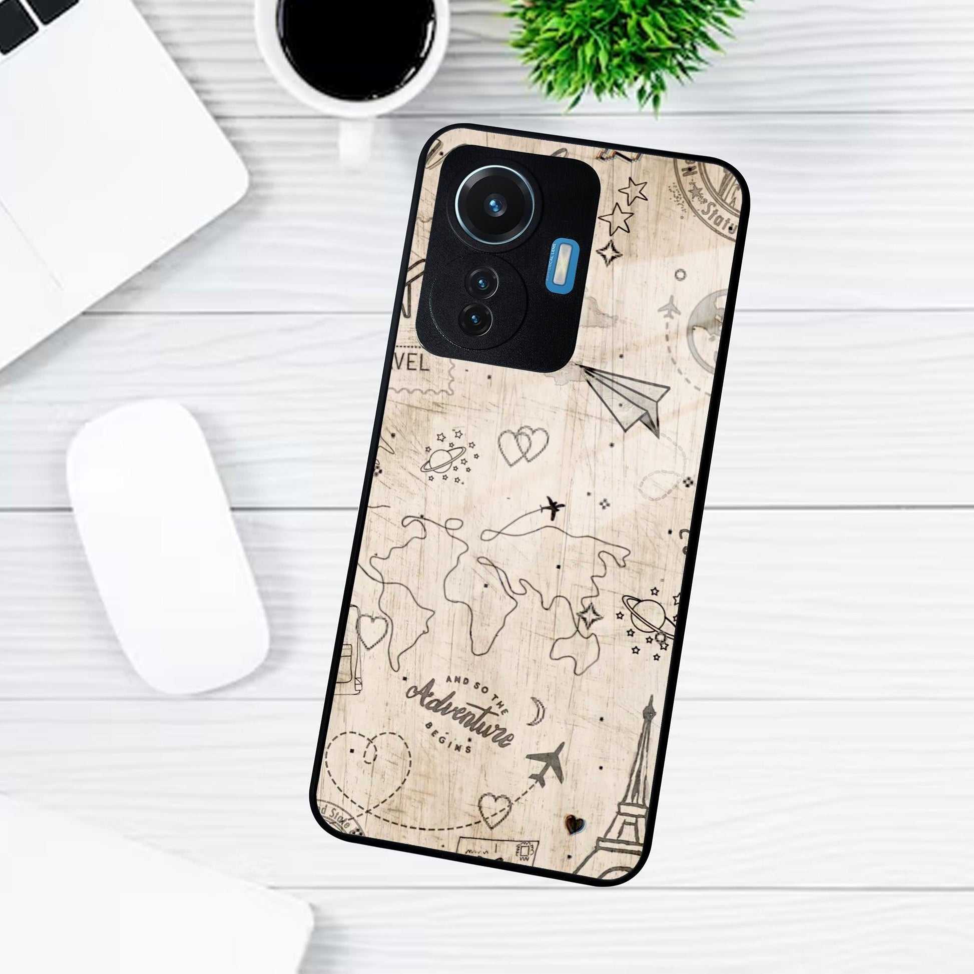 Map Mania Glass Case Cover For Vivo - ShopOnCliQ