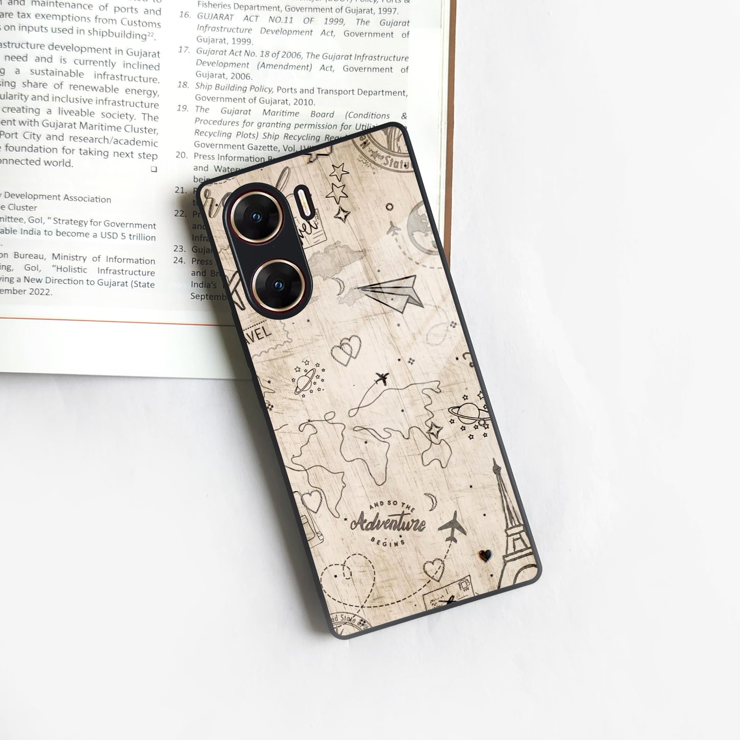 Map Mania Glass Case Cover For Vivo ShopOnCliQ