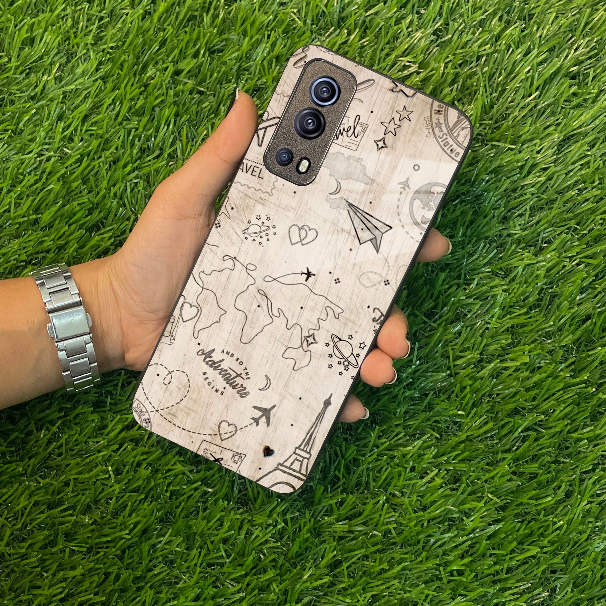 Map Mania Glass Case Cover For Vivo ShopOnCliQ