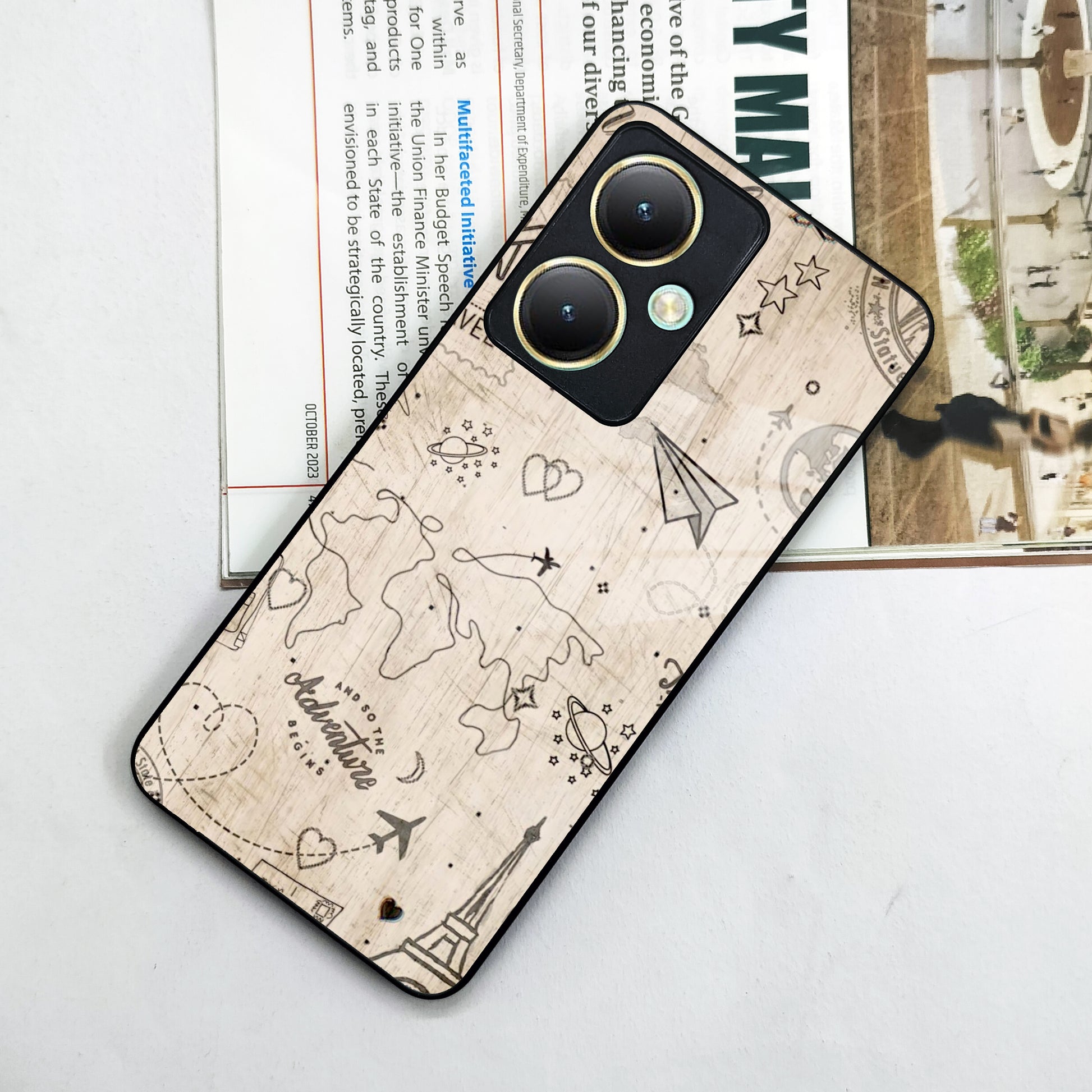 Map Mania Glass Case Cover For Vivo ShopOnCliQ