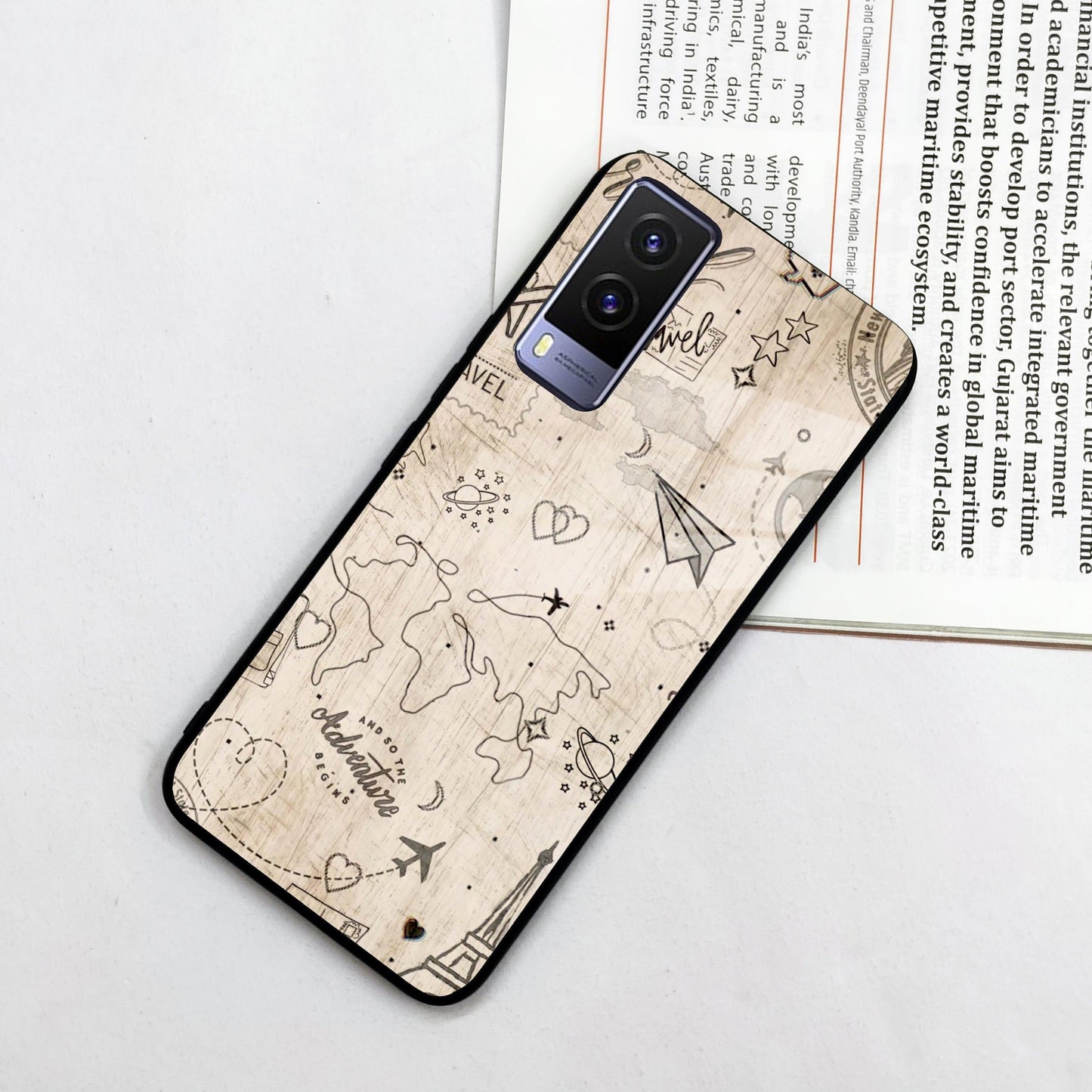 Map Mania Glass Case Cover For Vivo - ShopOnCliQ