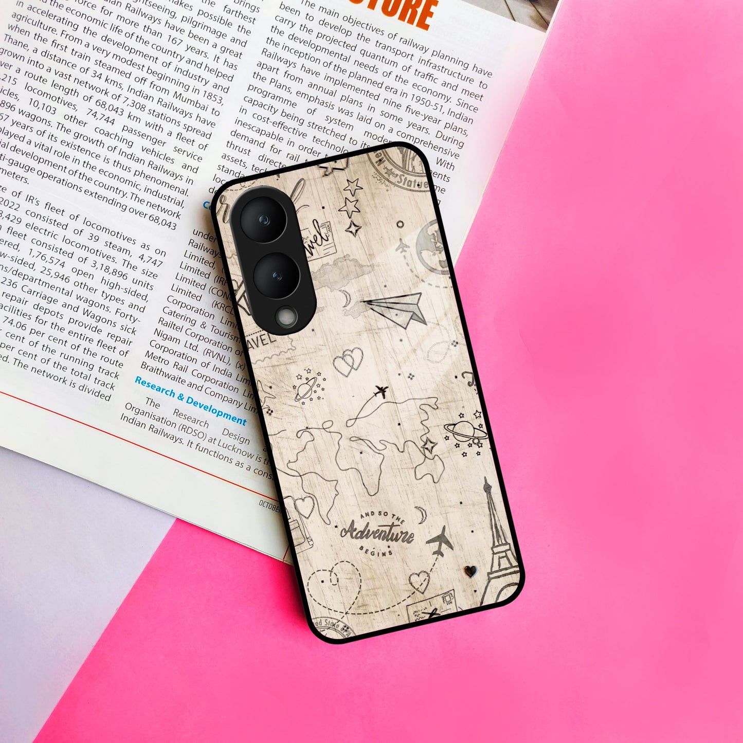 Map Mania Glass Case Cover For Vivo ShopOnCliQ