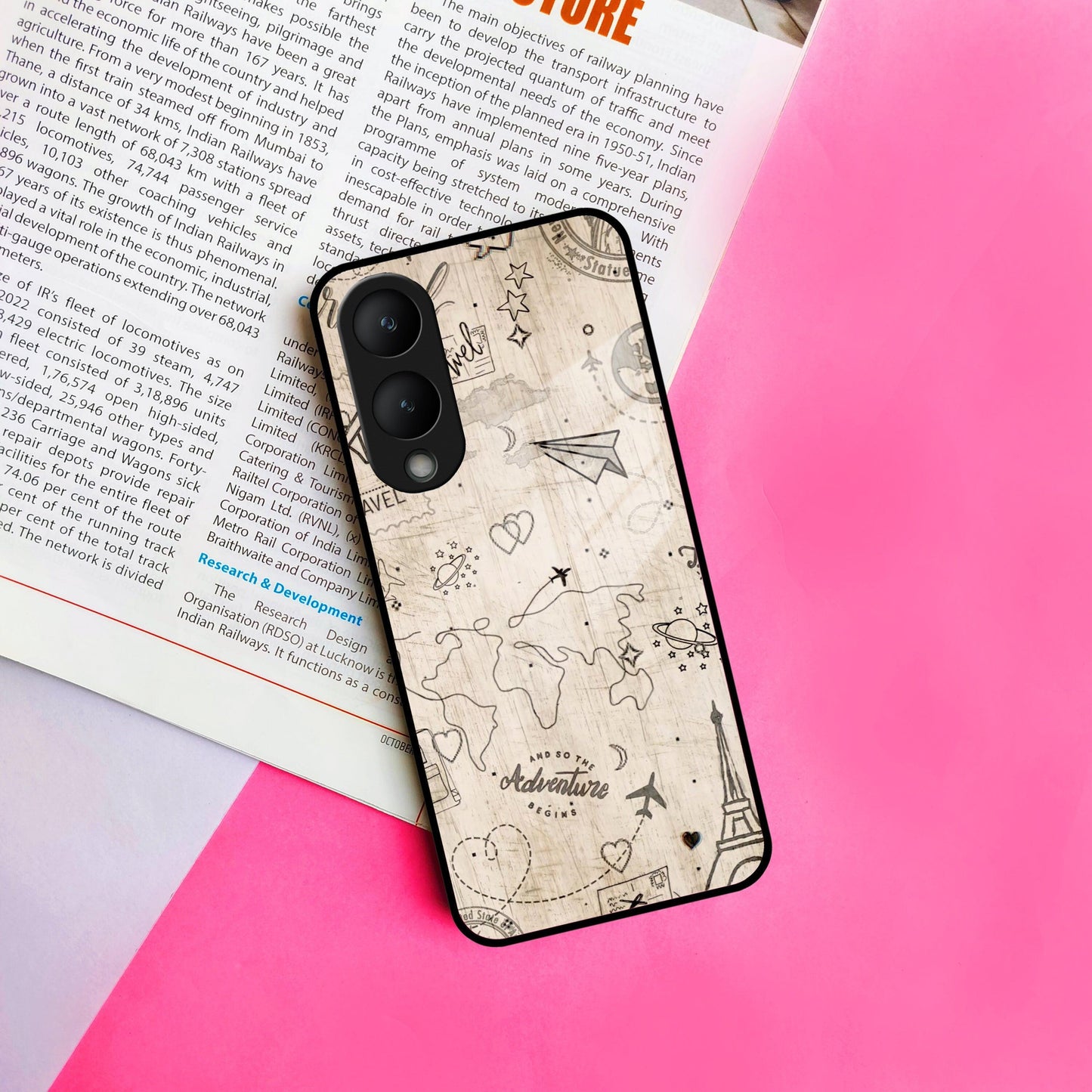 Map Mania Glass Case Cover For Vivo - ShopOnCliQ