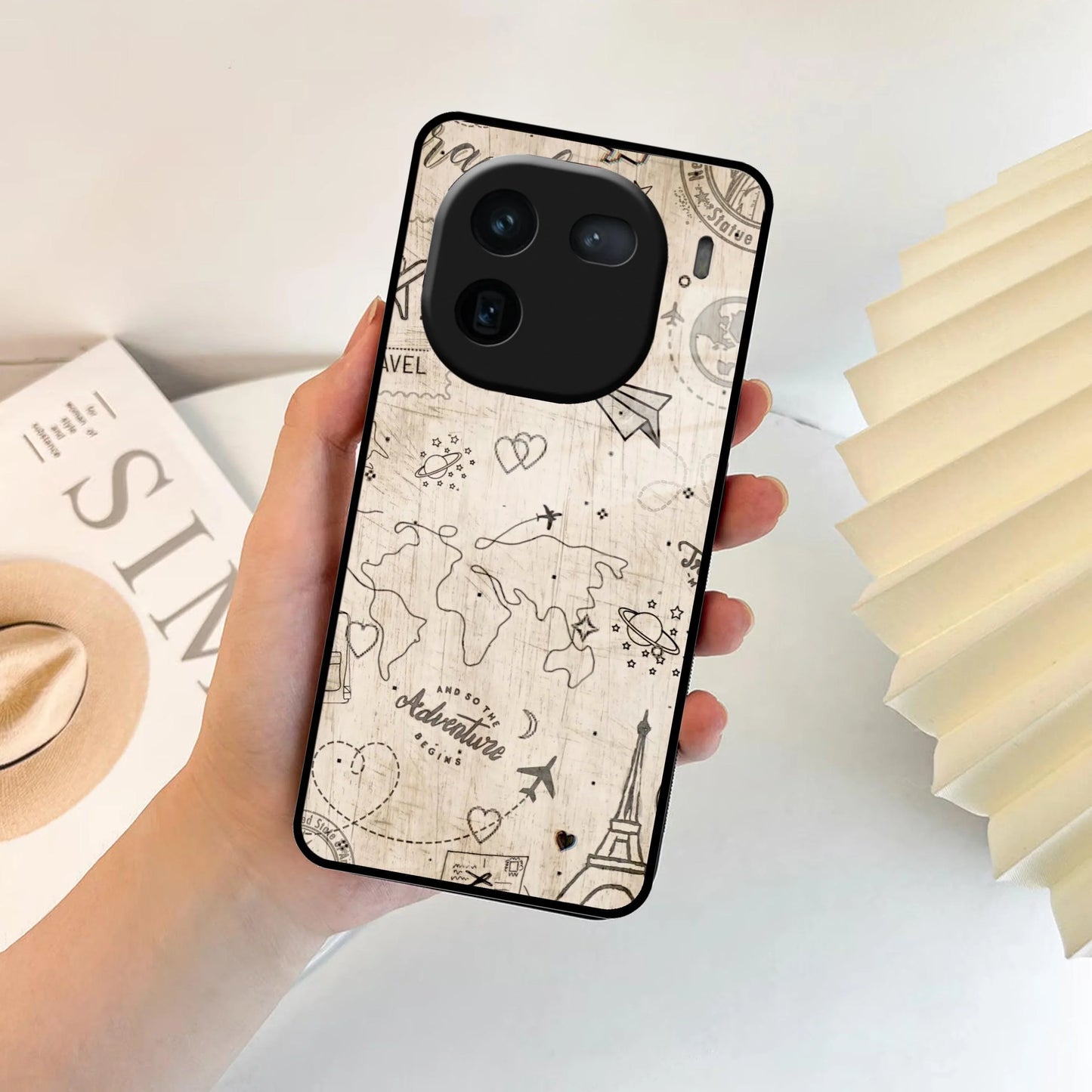 Map Mania Glass Case Cover For iQOO - ShopOnCliQ