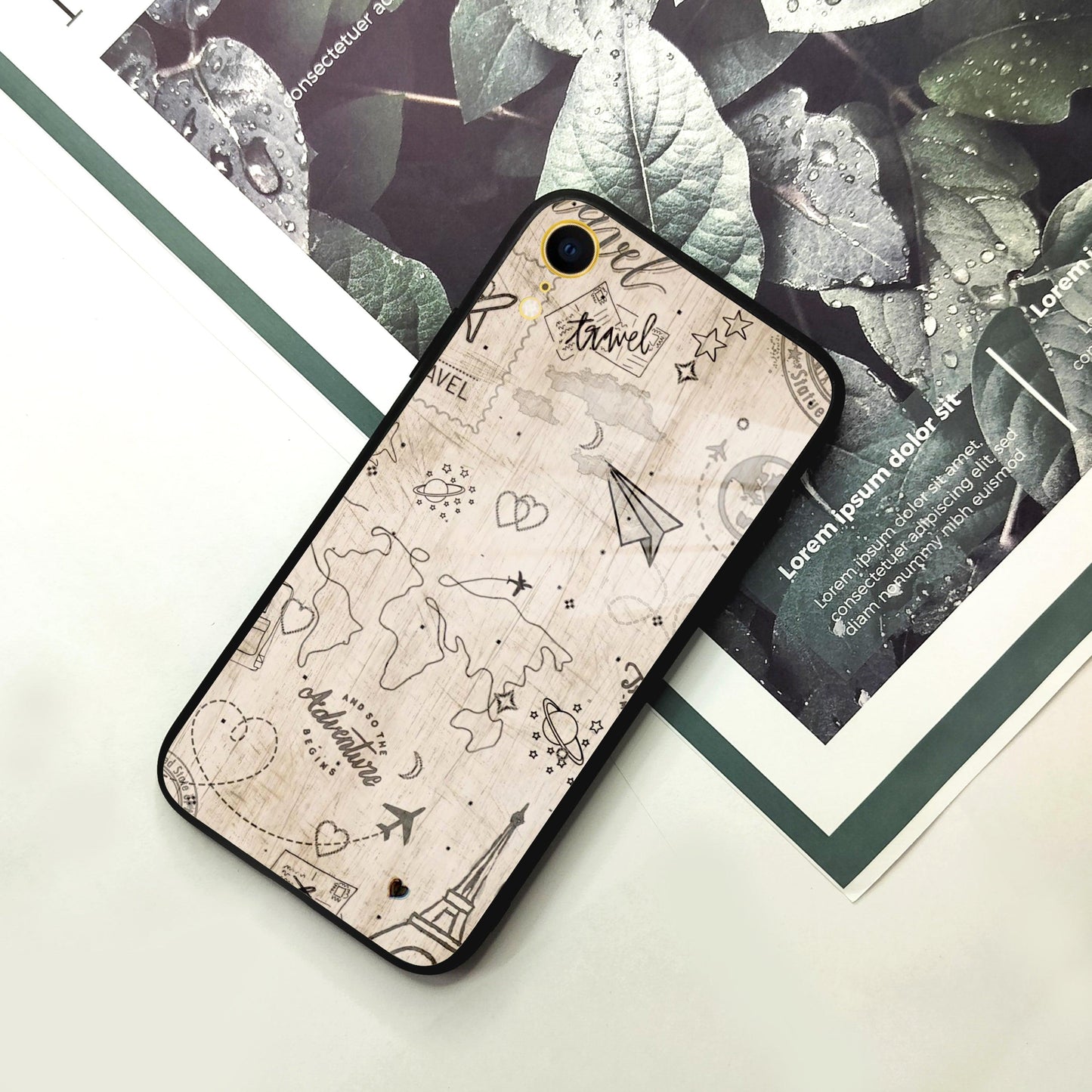 Map Mania Glass Case Cover For iPhone