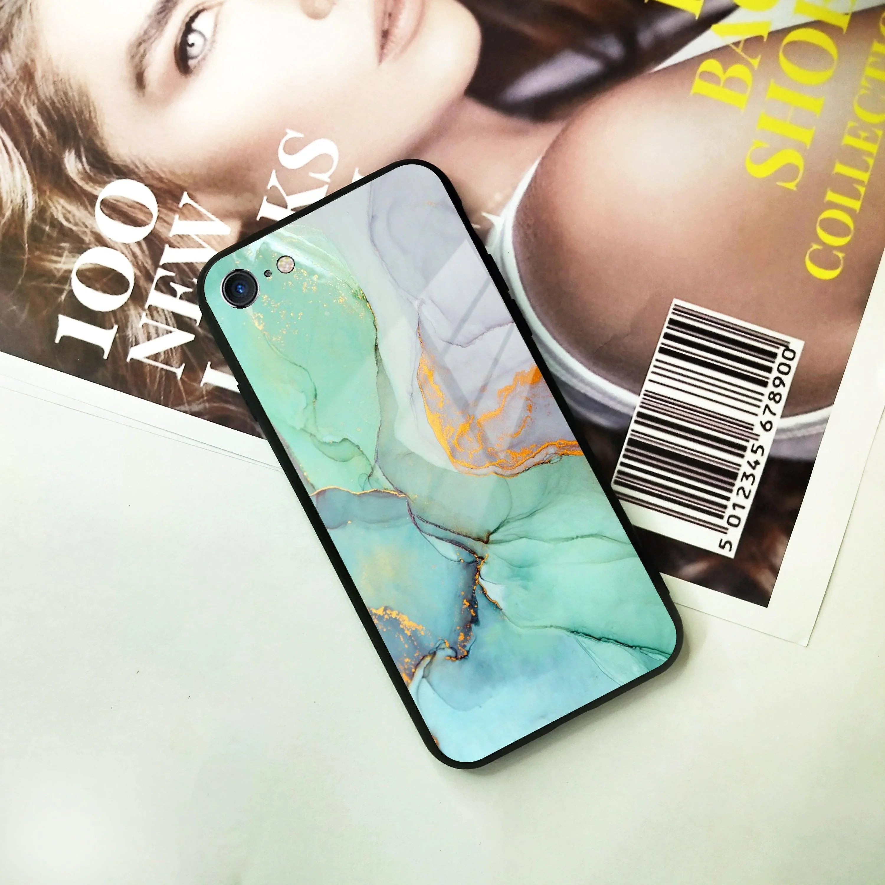 Marble Glass Finish Phone Case And Cover For iPhone - ShopOnCliQ