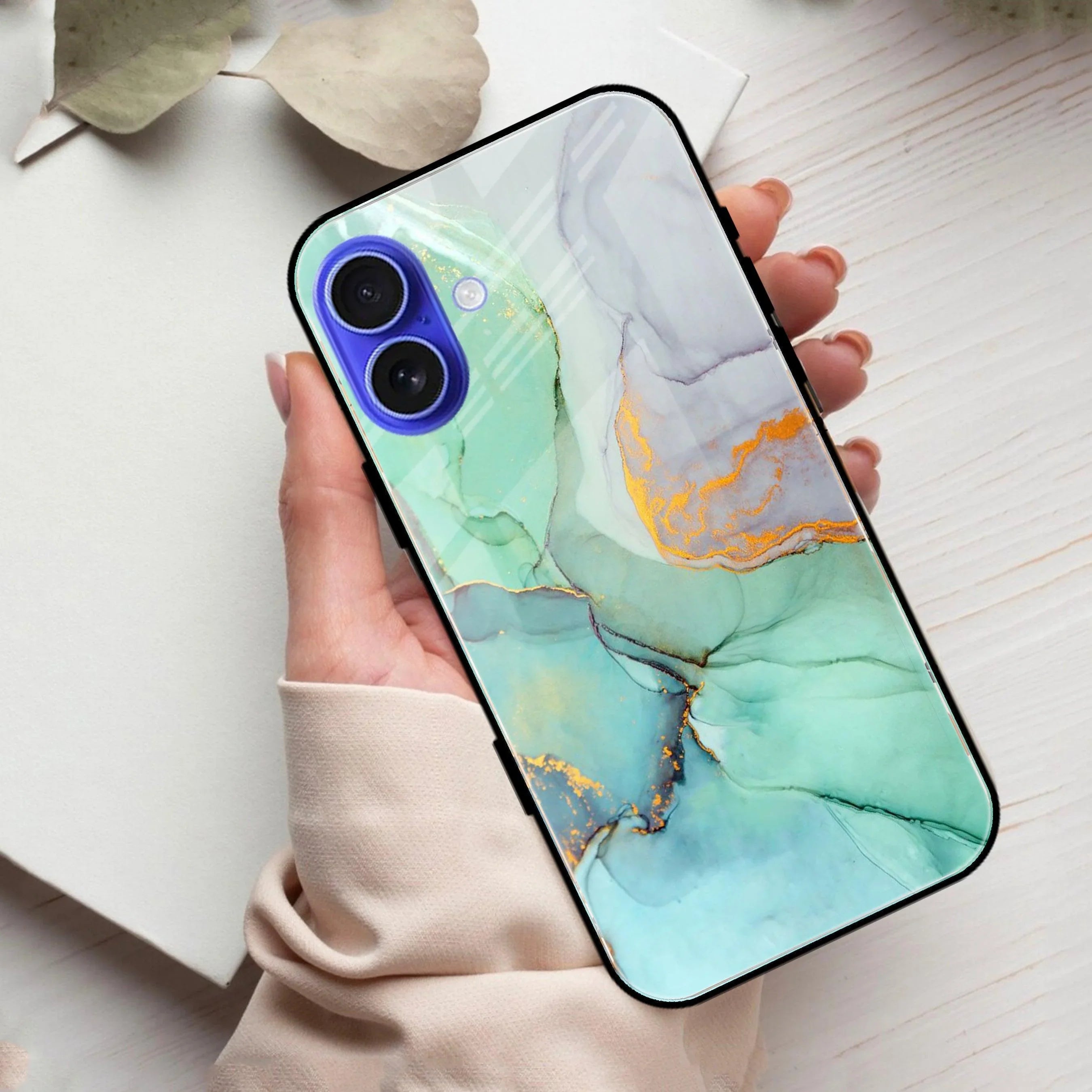 Marble Glass Finish Phone Case And Cover For iPhone - ShopOnCliQ