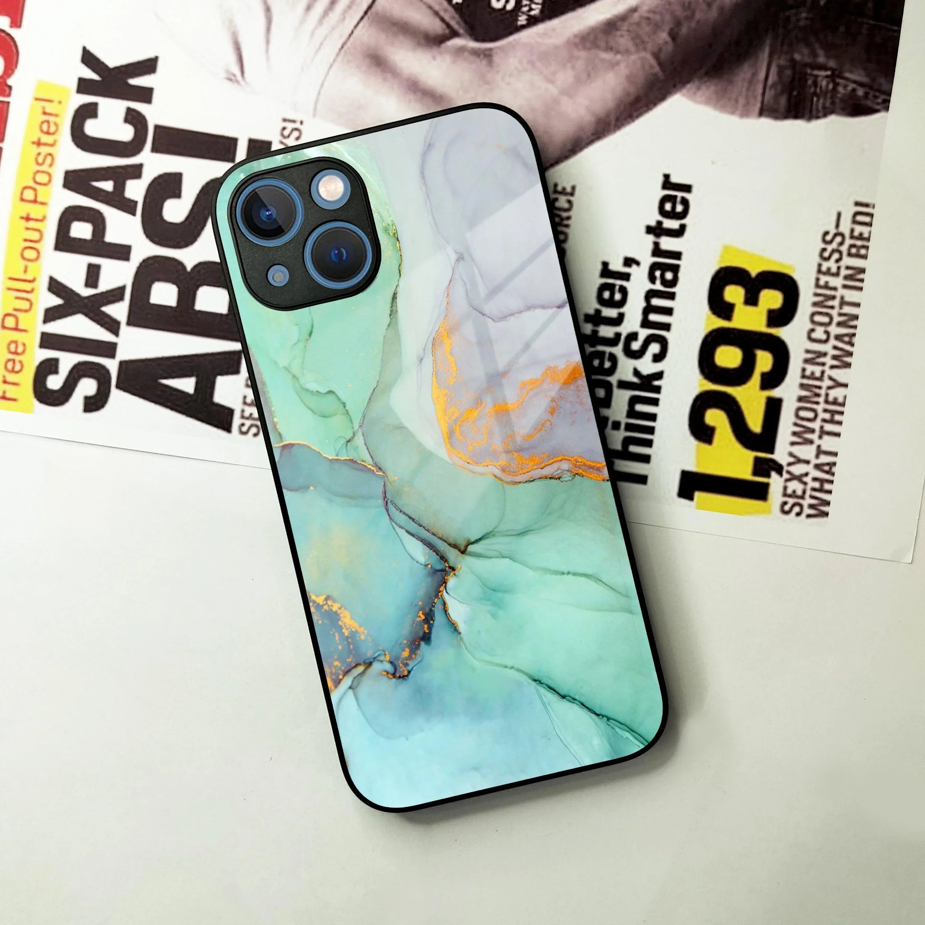 Marble Glass Finish Phone Case And Cover For iPhone - ShopOnCliQ