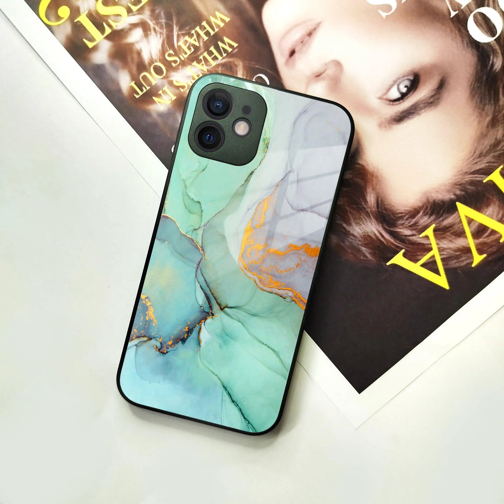 Marble Glass Finish Phone Case And Cover For iPhone - ShopOnCliQ