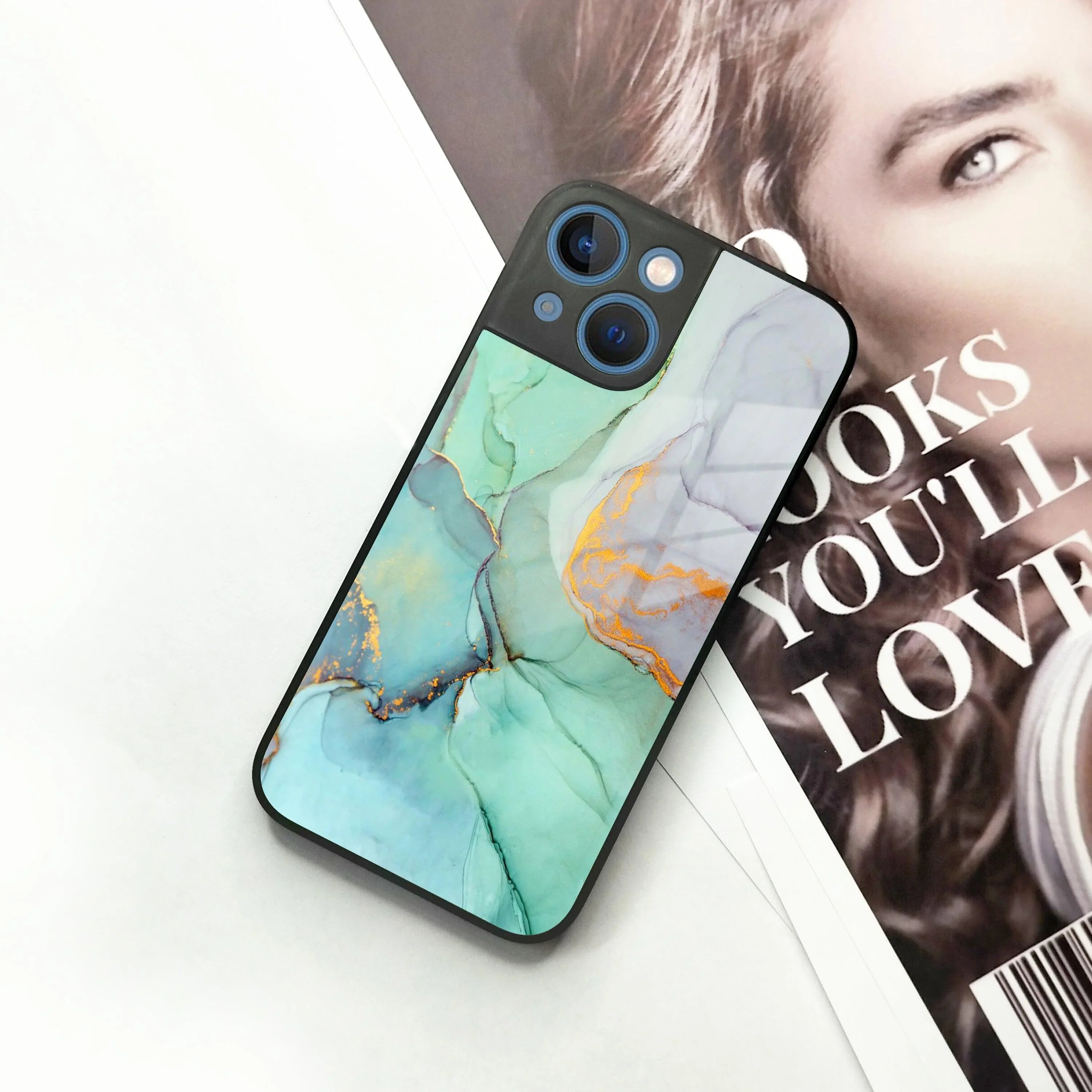 Marble Glass Finish Phone Case And Cover For iPhone - ShopOnCliQ