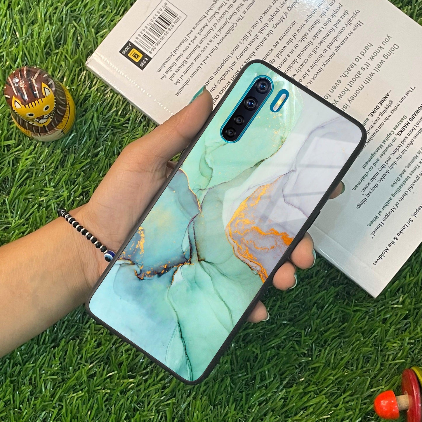 Marble Glass Finish Phone Case And Cover For Oppo