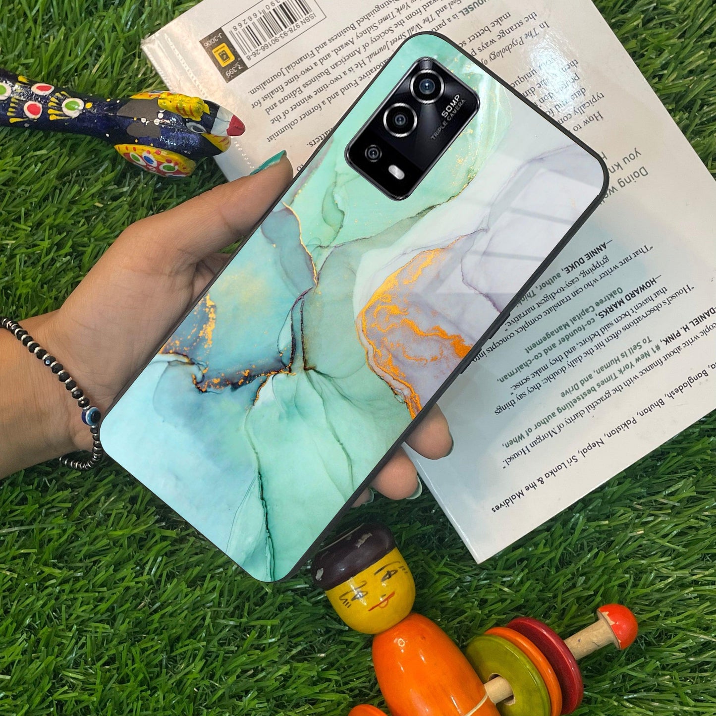 Marble Glass Finish Phone Case And Cover For Oppo