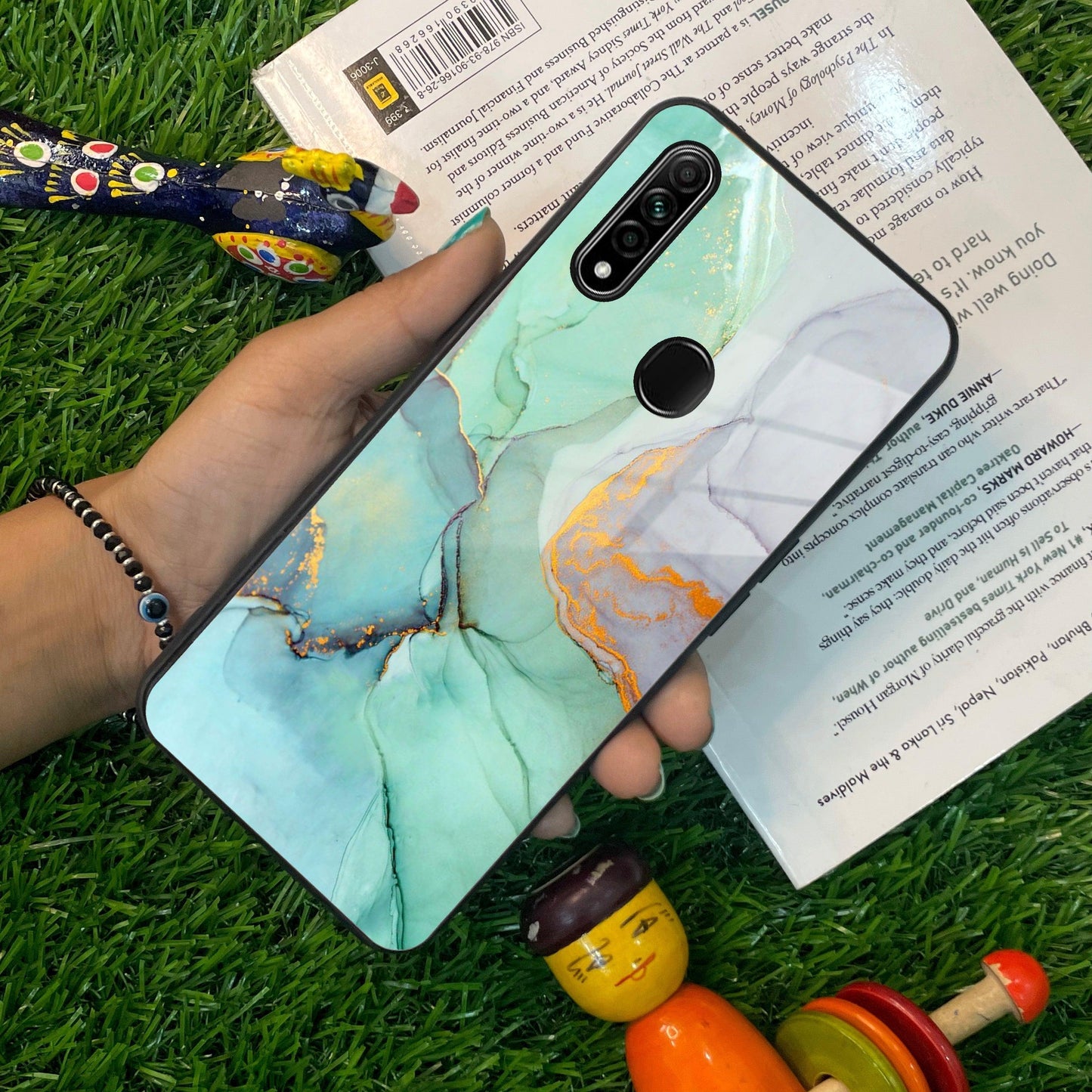 Marble Glass Finish Phone Case And Cover For Oppo